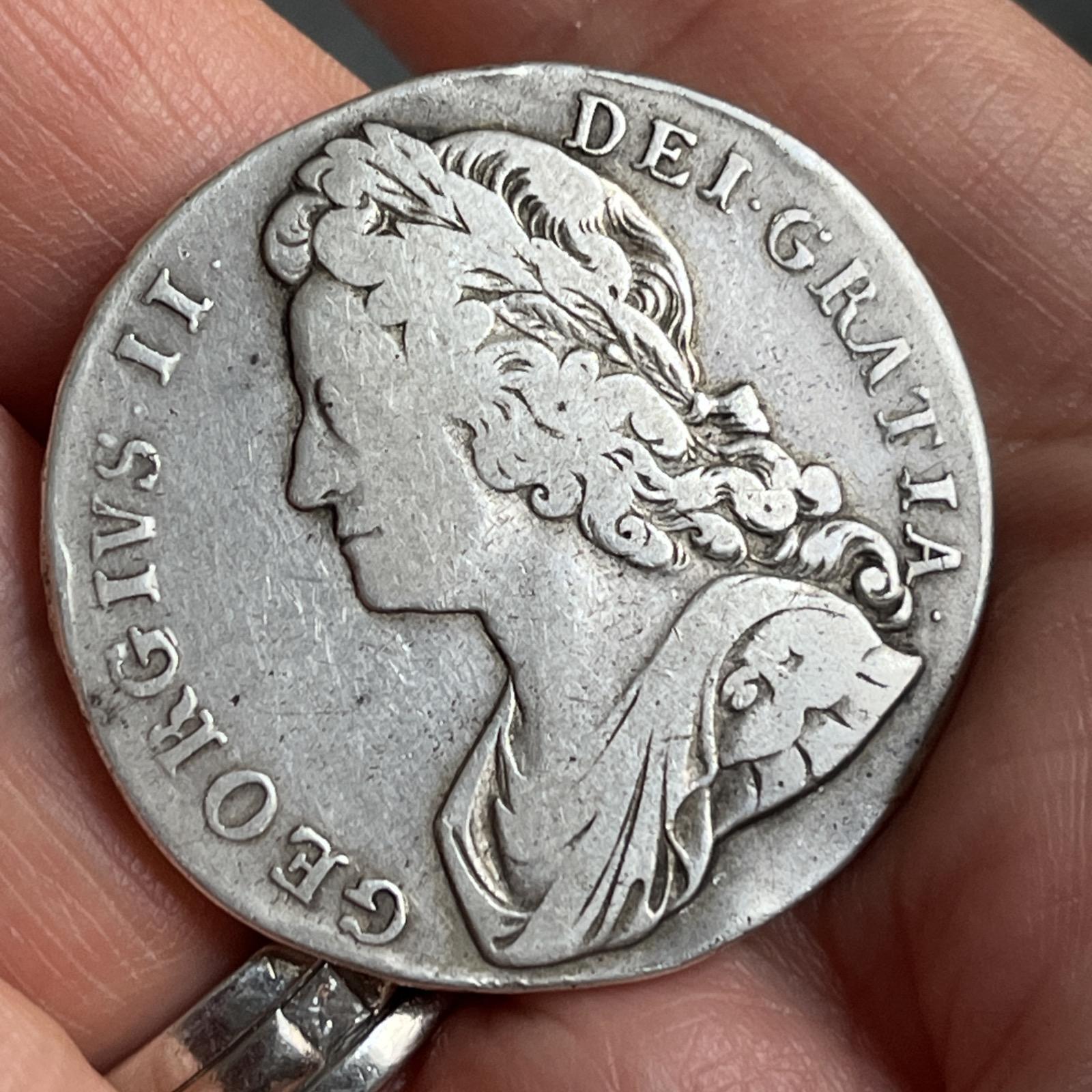 George II - Silver 1736 Crown - Regnal Year : NONO (1 of 15)