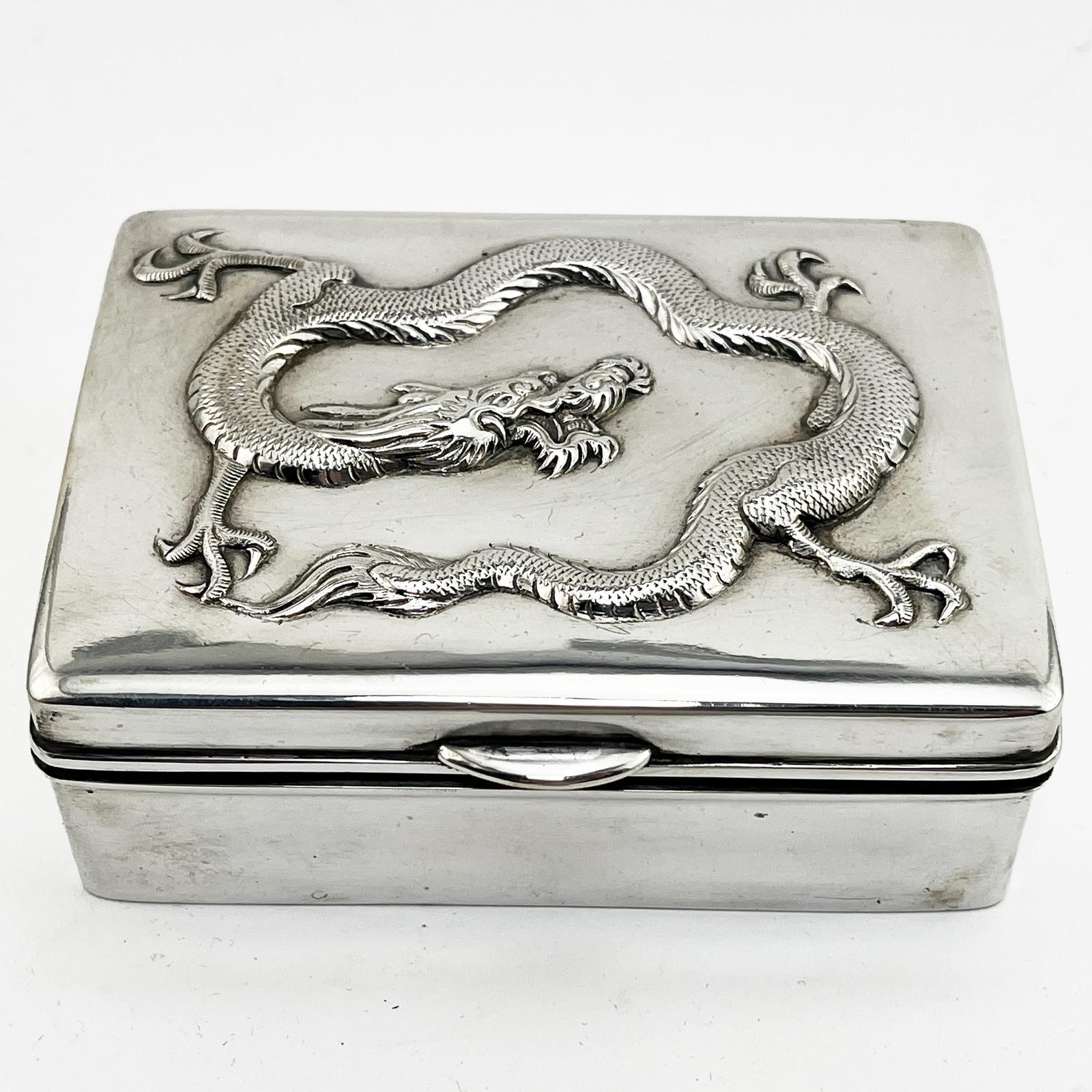 Chinese Sterling Silver Cigarette or Trinket Box (1 of 7) Chinese Sterling Silver Cigarette or Trinket Box (1 of 7)