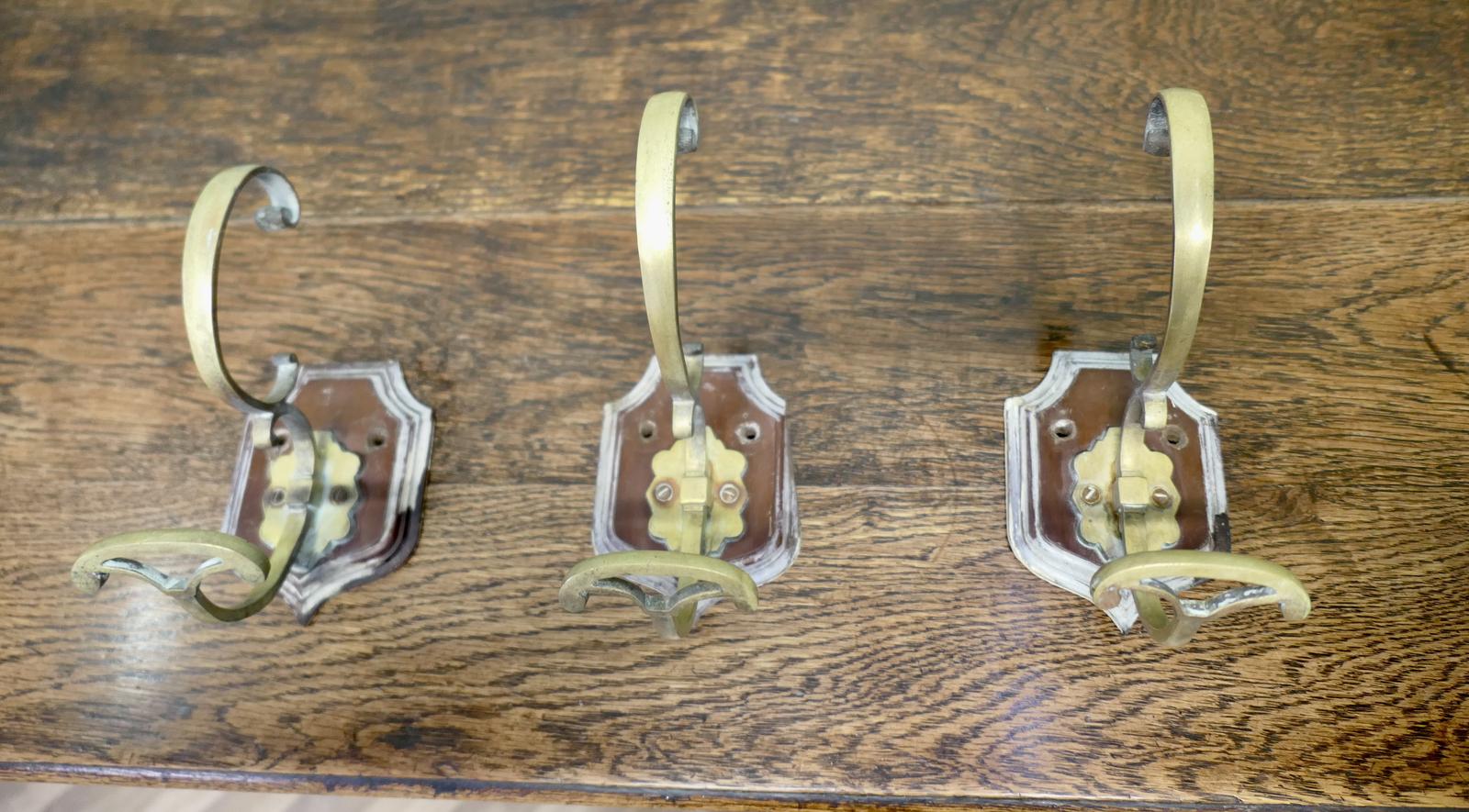 3 French Artisan Made Brass Coat Hooks (1 of 5)