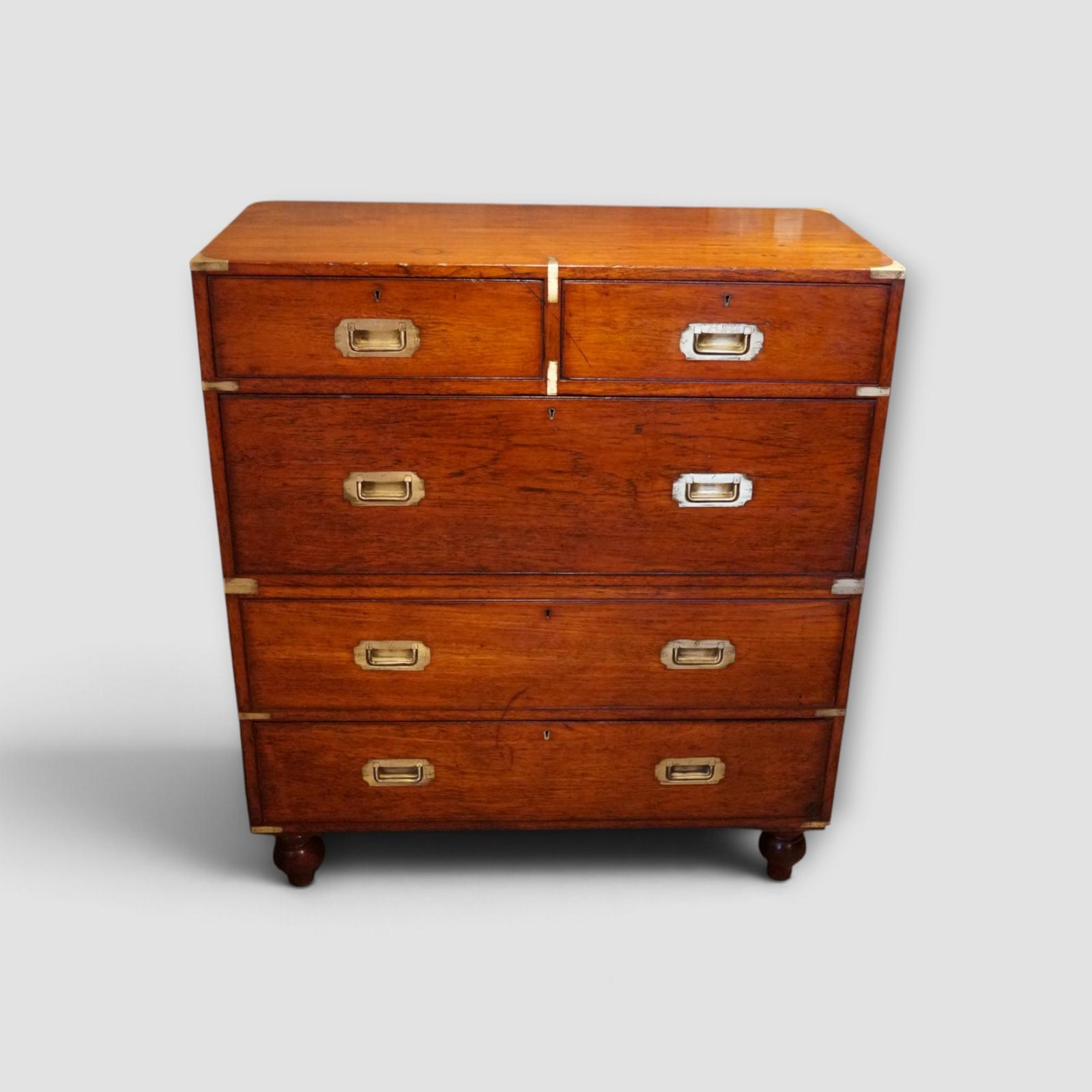Victorian Teak Campaign Chest by Army & Navy Stores (1 of 14) Victorian Teak Campaign Chest by Army & Navy Stores (1 of 14)