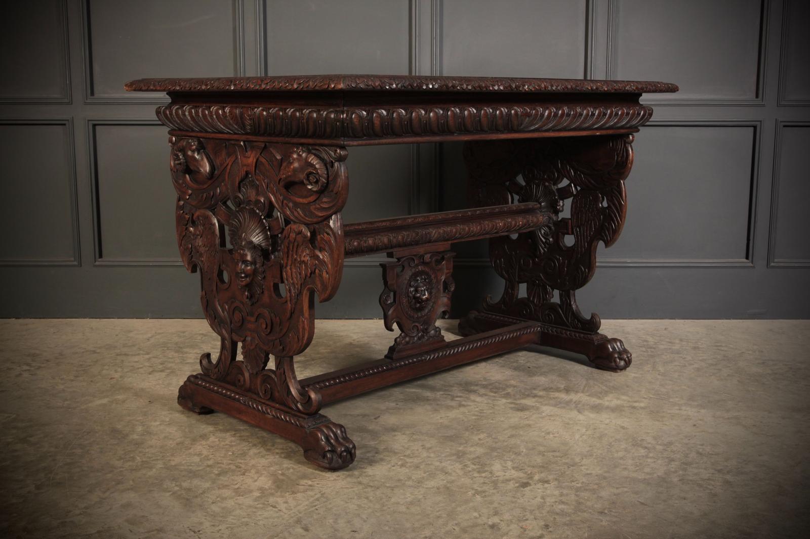 Carved Walnut Centre Table (1 of 9)