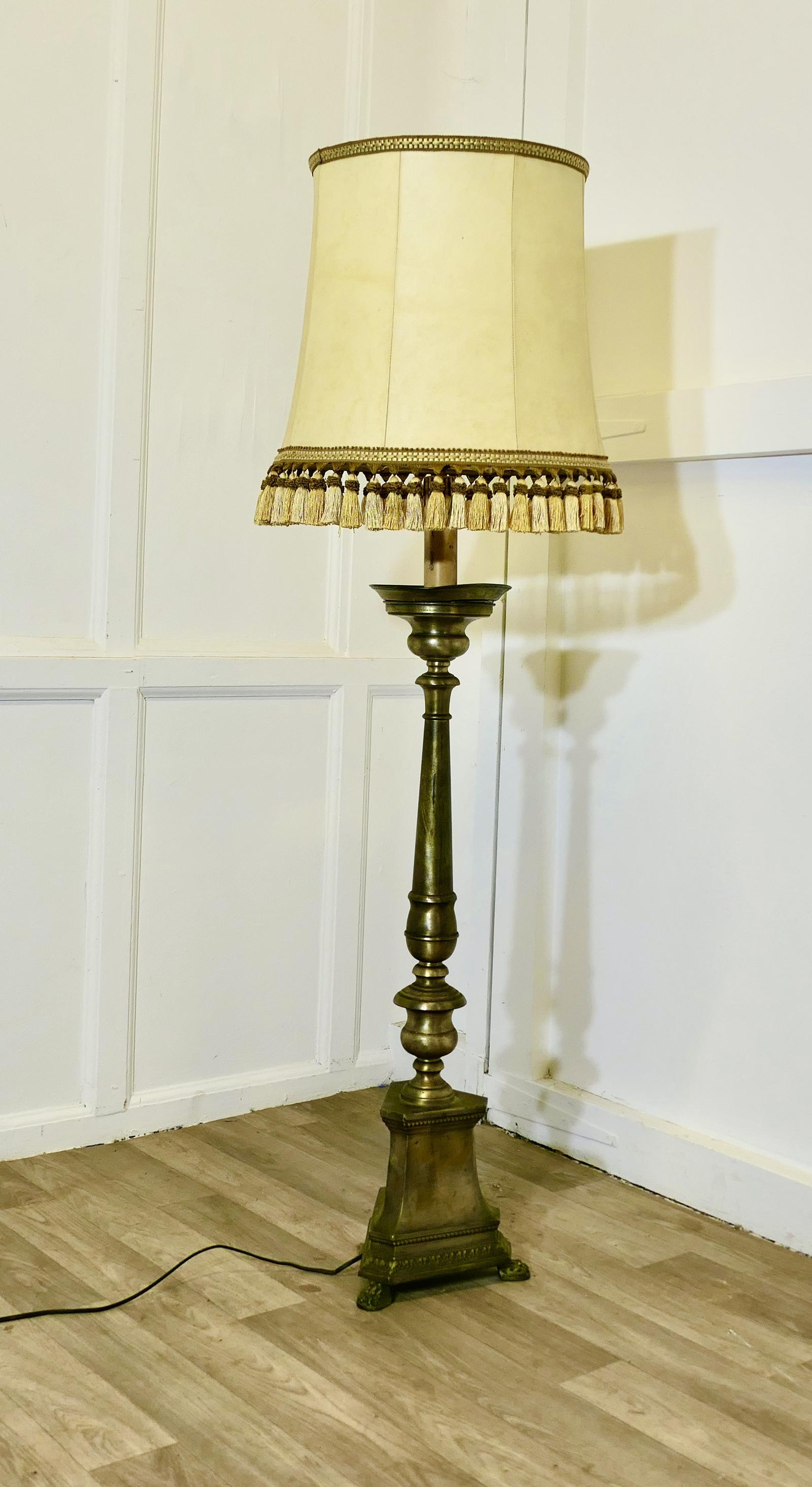 Very Large Brass Table Lamp, or a Half Height Floor Lamp (1 of 9)
