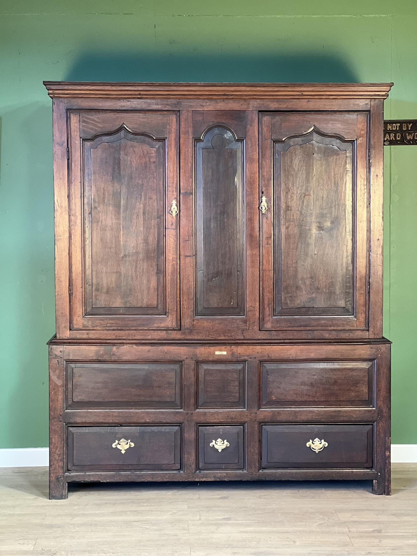 Good Mid 18th Century Oak Tack Cupboard (1 of 7)