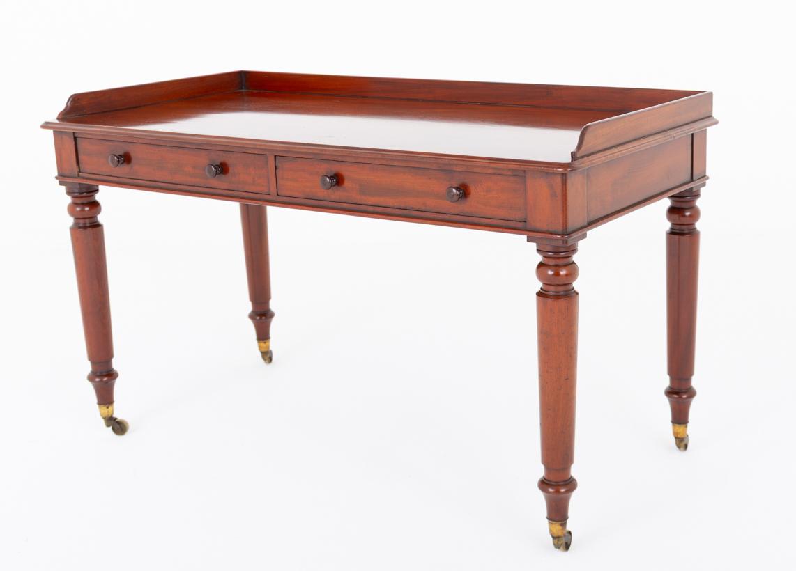 Victorian Mahogany 2 Drawer Side Table (1 of 9)