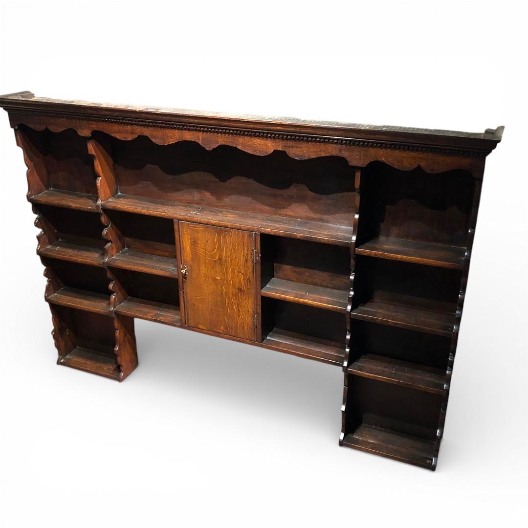 Large Antique Oak Georgian Dresser Top Wall Shelves (1 of 19) Large Antique Oak Georgian Dresser Top Wall Shelves (1 of 19)