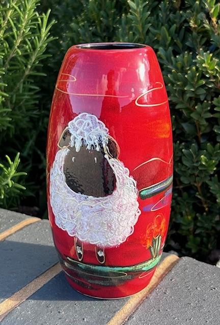 Hand-painted Stoneware Skittle Vase by Anita Harris (1 of 4)