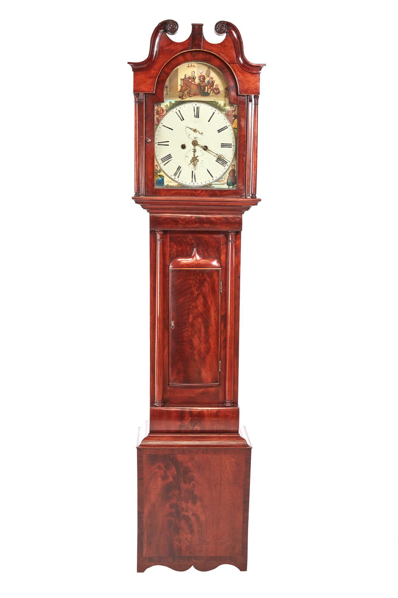 Antique Mahogany Eight Day Longcase Clock (1 of 14) Antique Mahogany Eight Day Longcase Clock (1 of 14)