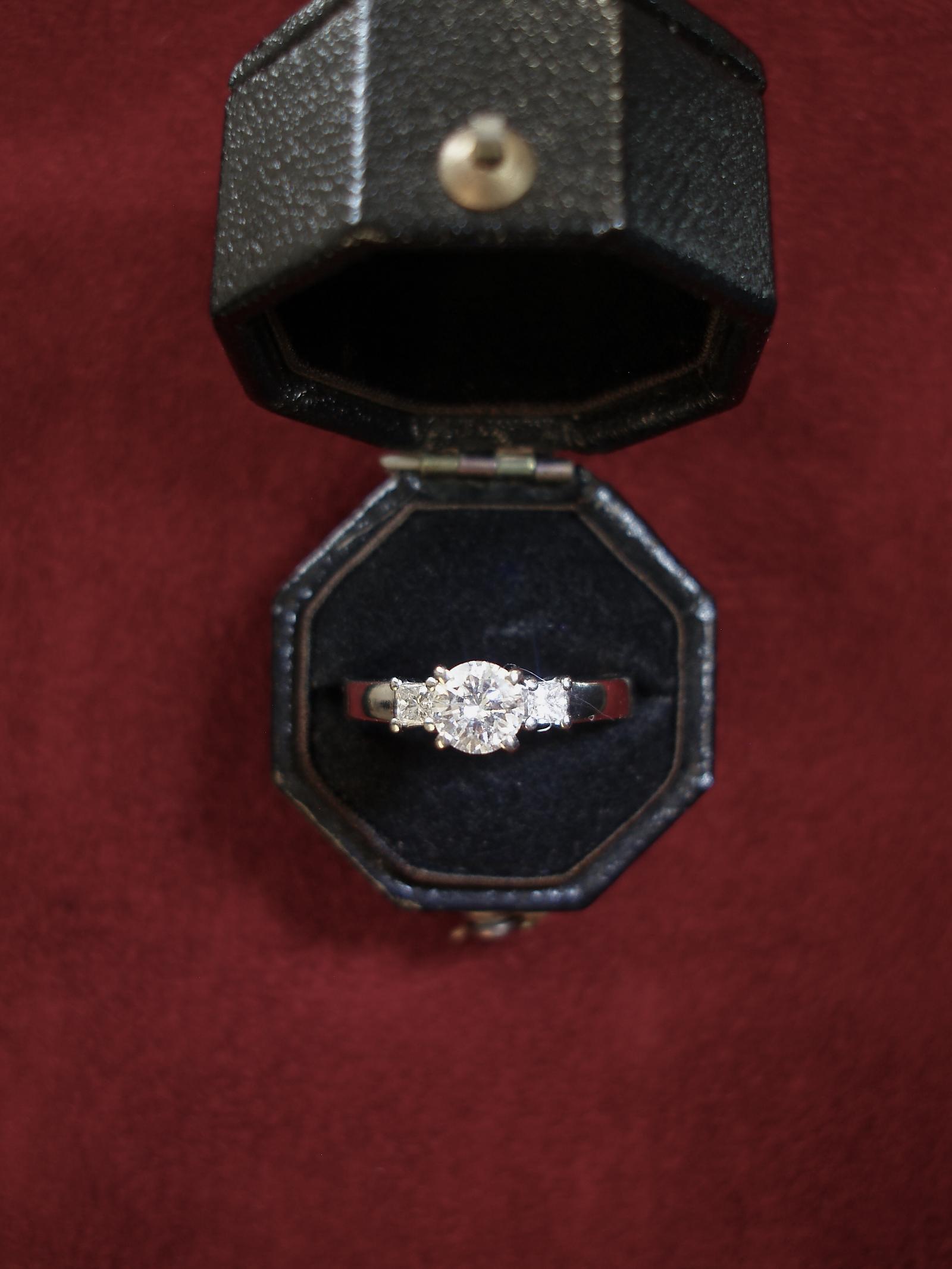 Diamond Three Stone Solitaire Ring (1 of 3)