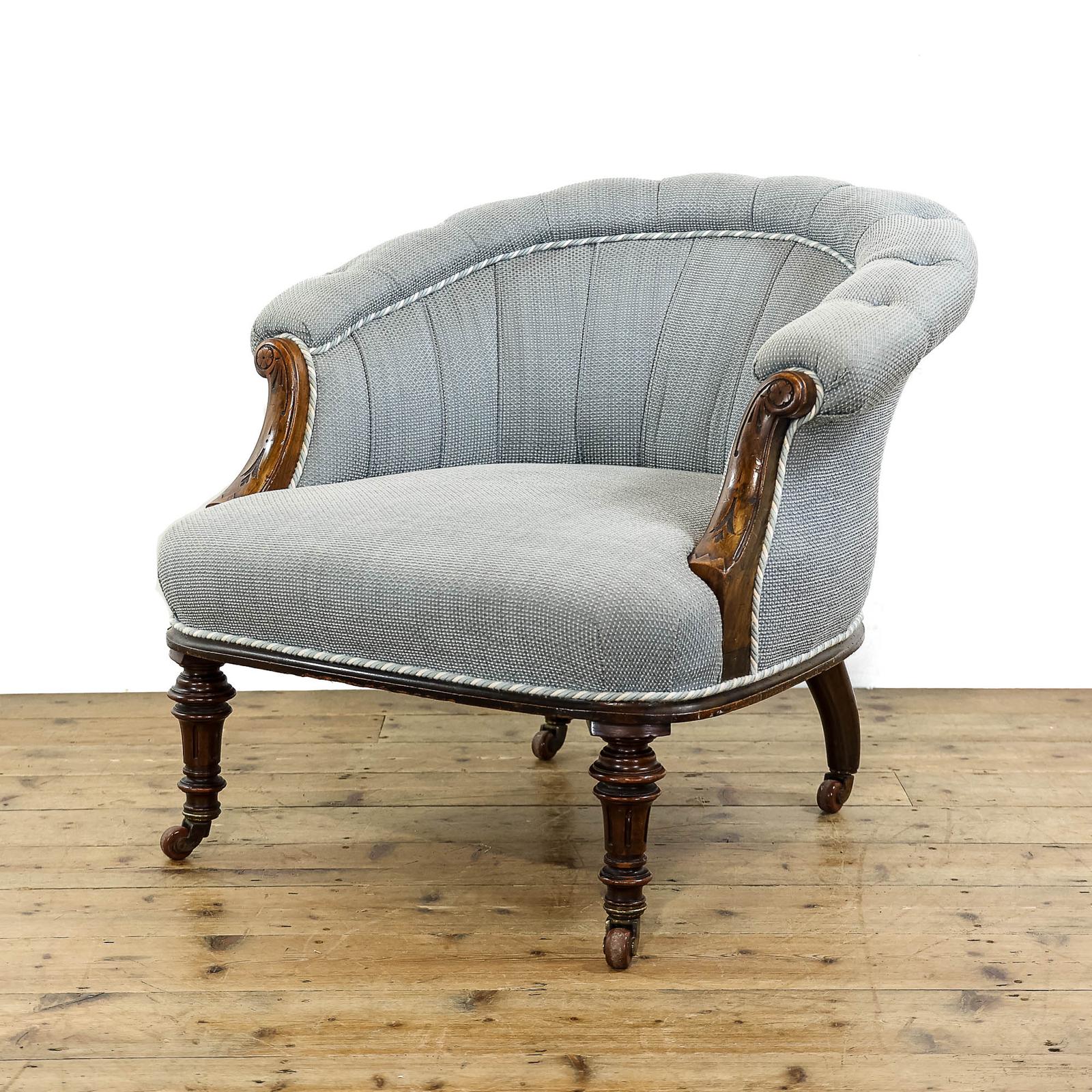 Antique Edwardian Walnut Tub Chair M5694 / LA508842