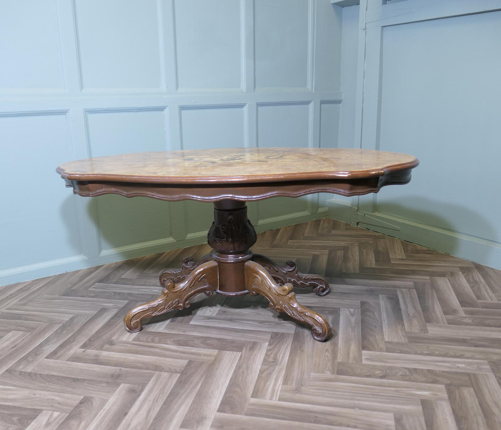 A Large Regency Style Birdseye Veneer Coffee Table (1 of 7)