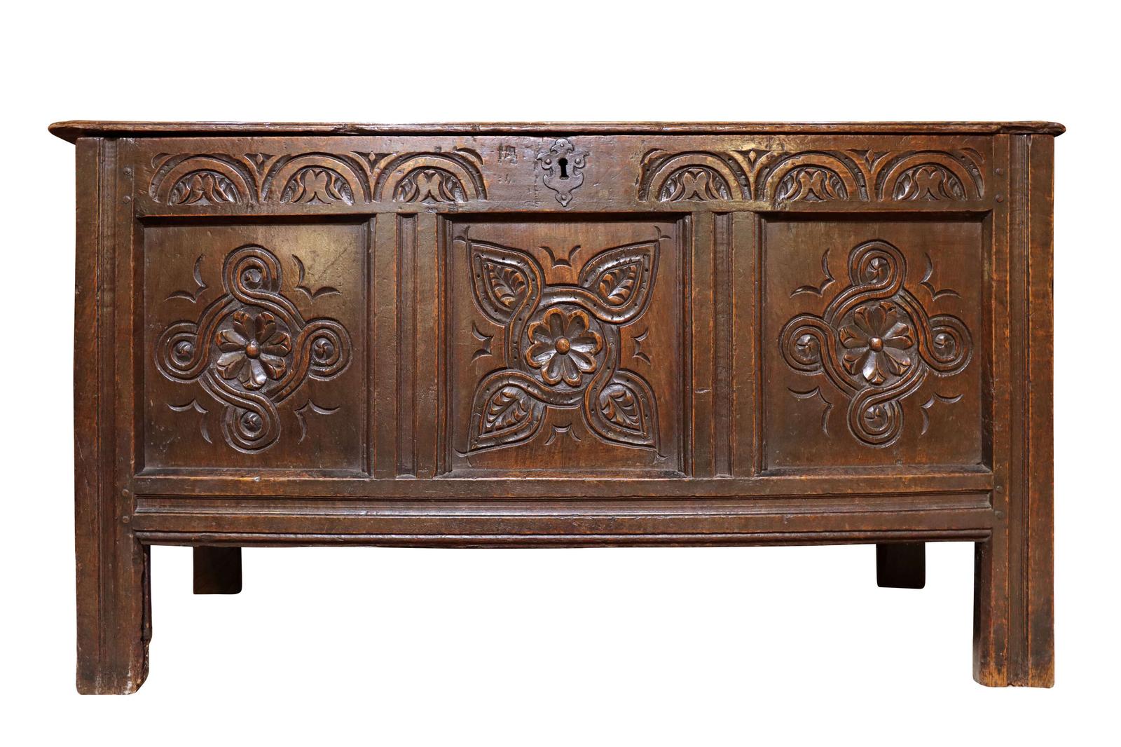 Late 17th Century Carved Oak Coffer (1 of 5) Late 17th Century Carved Oak Coffer (1 of 5)