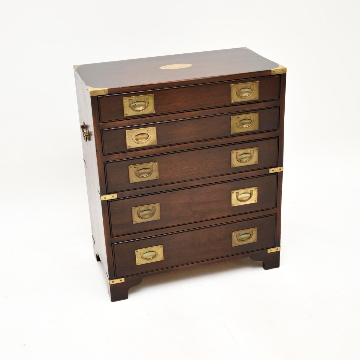 Mahogany Military Campaign Style Chest of Drawers (1 of 11) Mahogany Military Campaign Style Chest of Drawers (1 of 11)