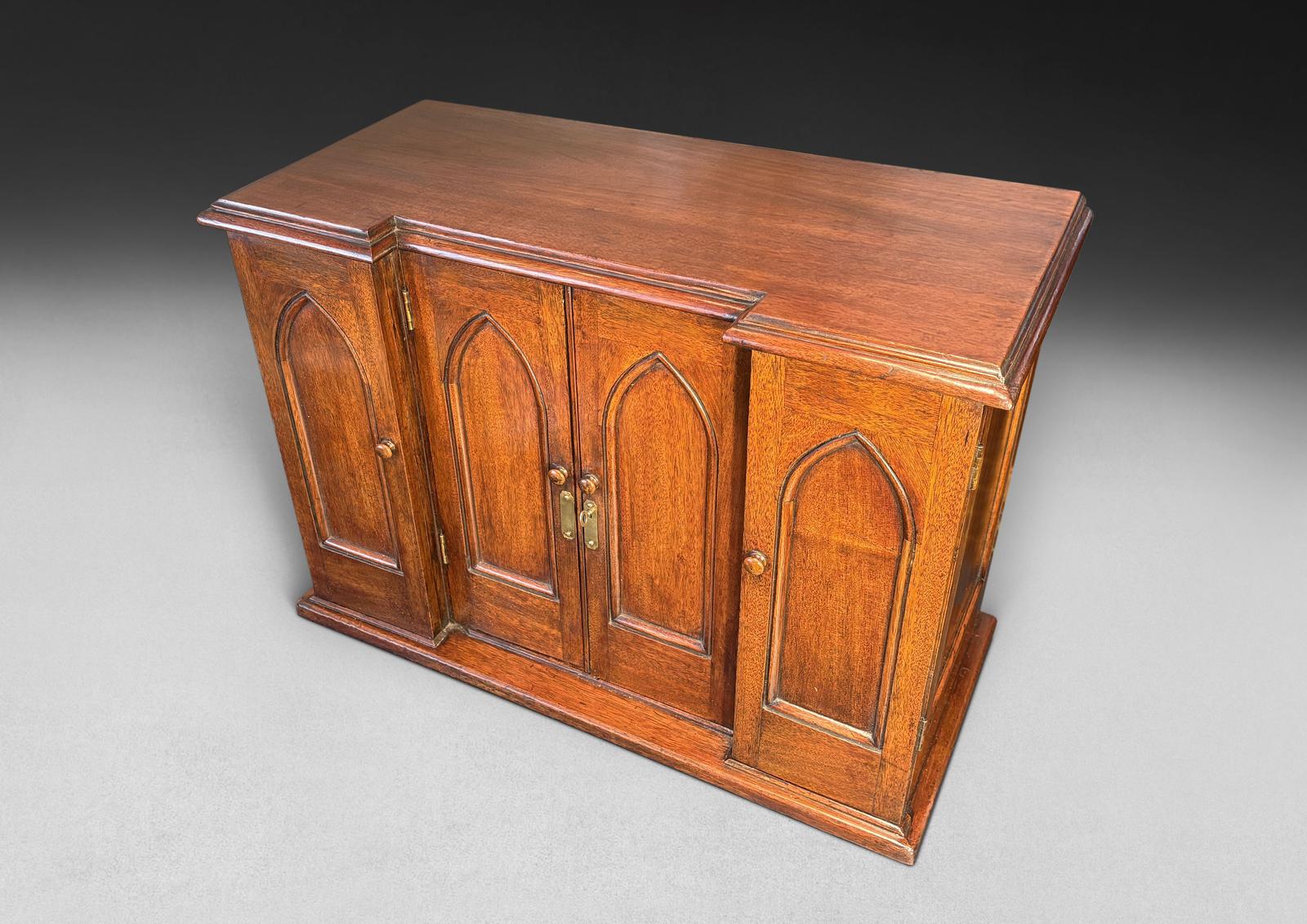 19th Century Gothic Oak Collectors Cabinet (1 of 8) 19th Century Gothic Oak Collectors Cabinet (1 of 8)