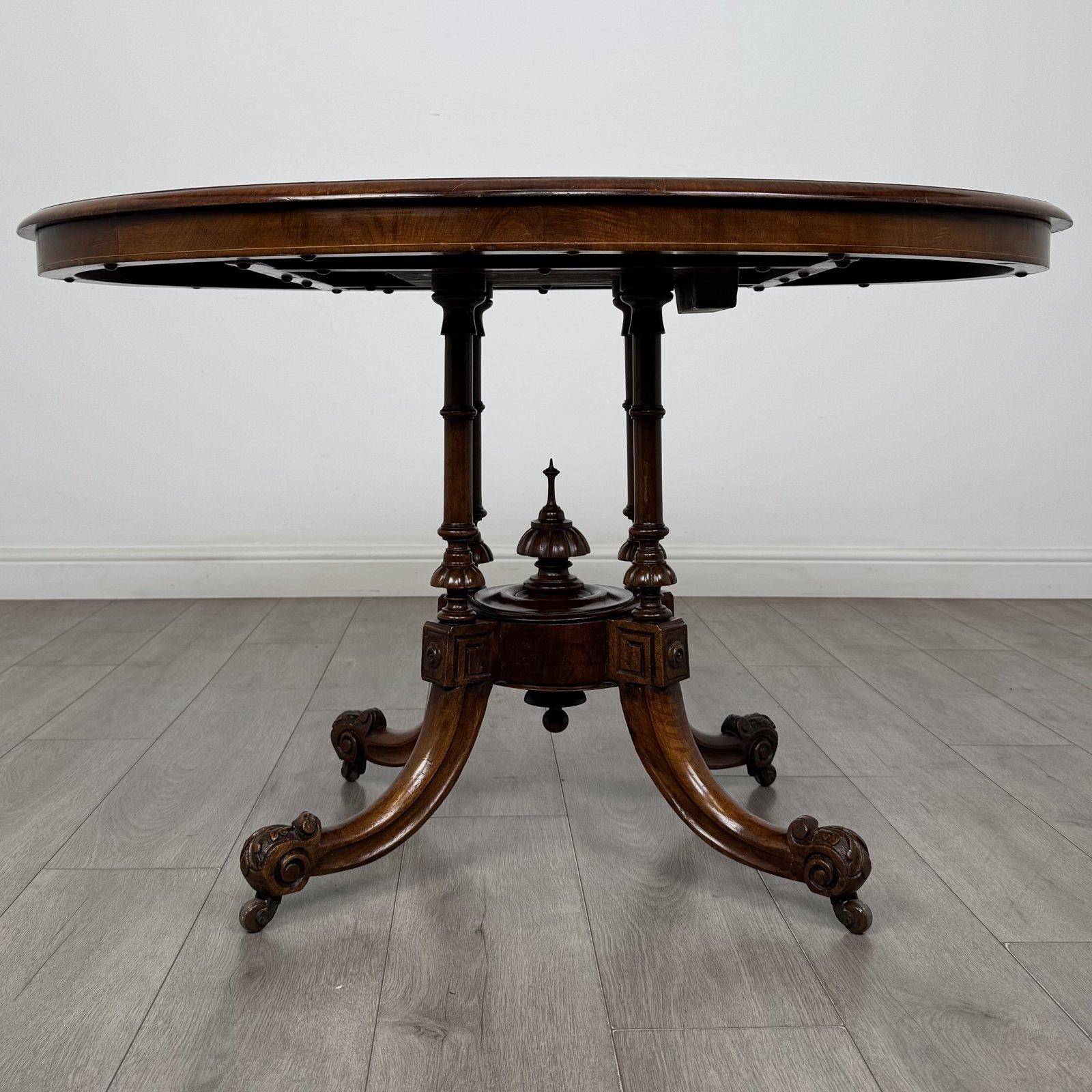 Antique Victorian Burr Walnut Loo Table | Inlaid Oval Tilt Top | AF-6680 (1 of 7) Antique Victorian Burr Walnut Loo Table | Inlaid Oval Tilt Top | AF-6680 (1 of 7)