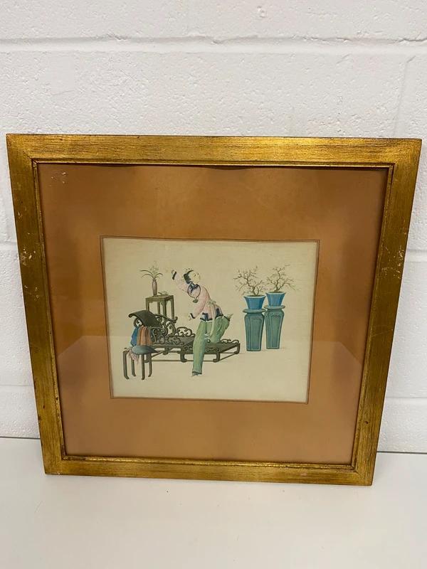 1924 Chinese Miniatures Colour Print – Rudolf Payer-thurn – Lady Catching a Butterfly (1 of 4) 1924 Chinese Miniatures Colour Print – Rudolf Payer-thurn – Lady Catching a Butterfly (1 of 4)