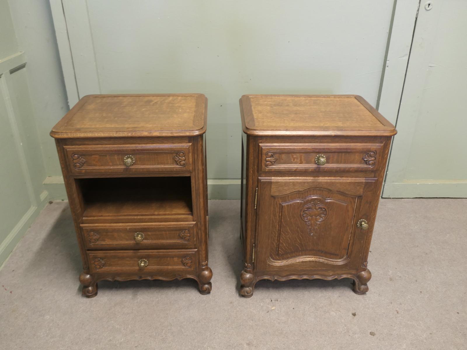 Pair of French Golden Oak Bedside Lockers (1 of 6) Pair of French Golden Oak Bedside Lockers (1 of 6)