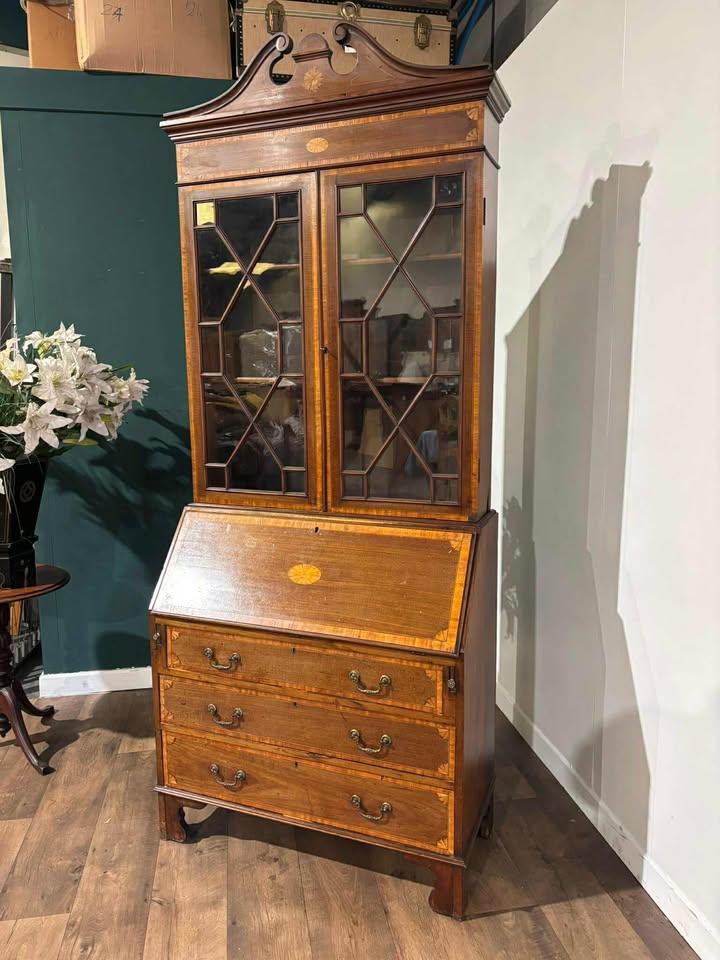 Edwardian Inlaid Bureau Bookcase (1 of 16) Edwardian Inlaid Bureau Bookcase (1 of 16)