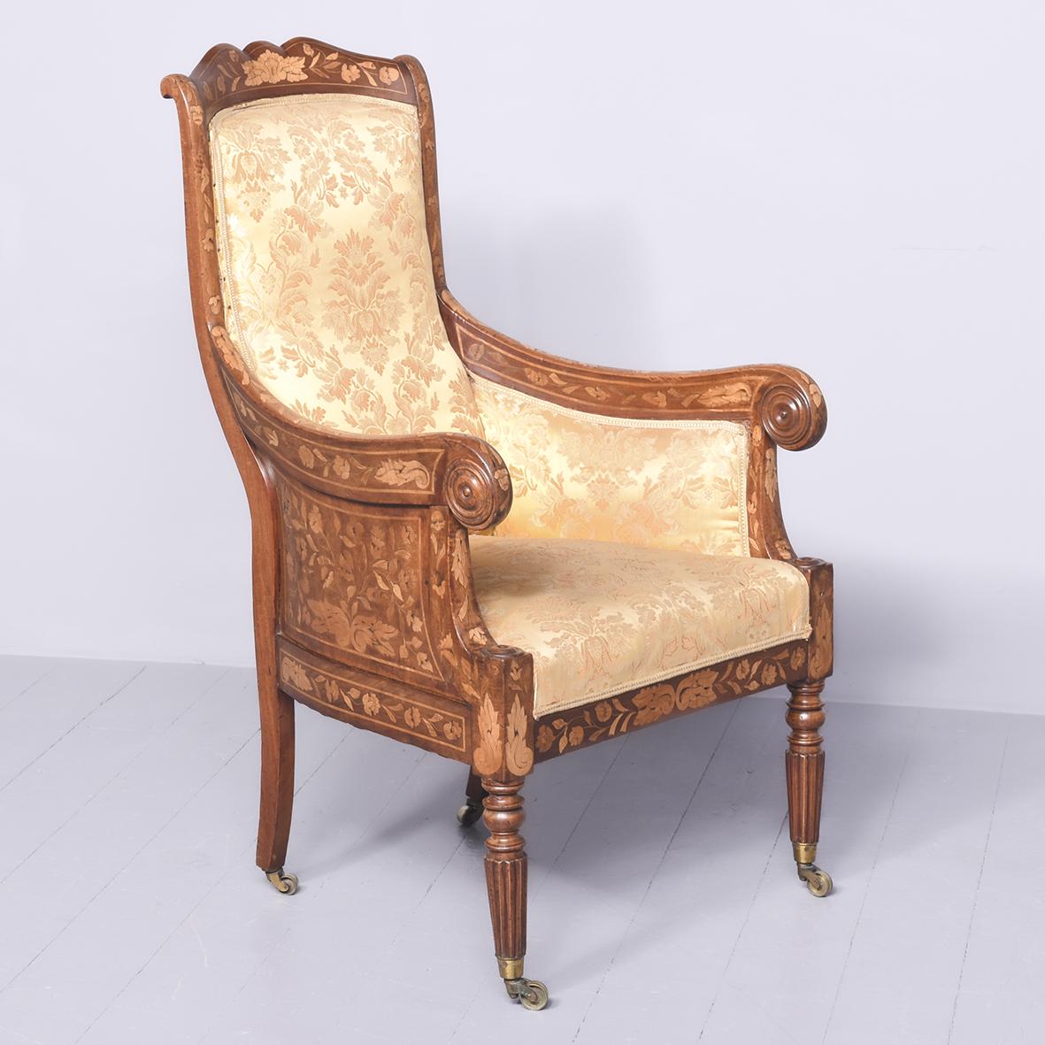 Rare Dutch Marquetry Easy Chair (1 of 11)