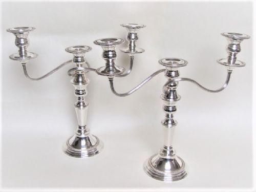 Pair of Edwardian Silver Plated Candelarbra (1 of 5) Pair of Edwardian Silver Plated Candelarbra (1 of 5)