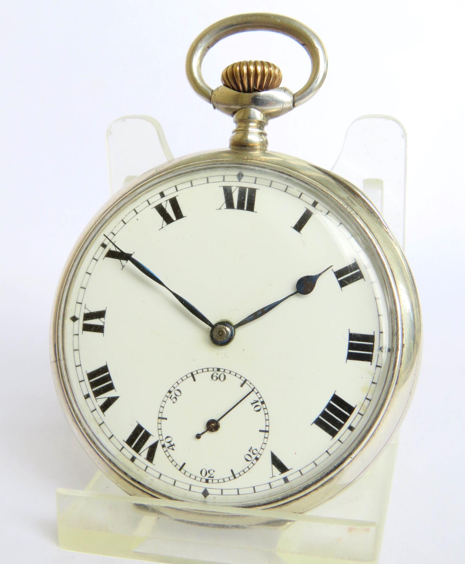 Pocket Watch: Antique Swiss Silver Pocket Watch 1917 (1 of 5)