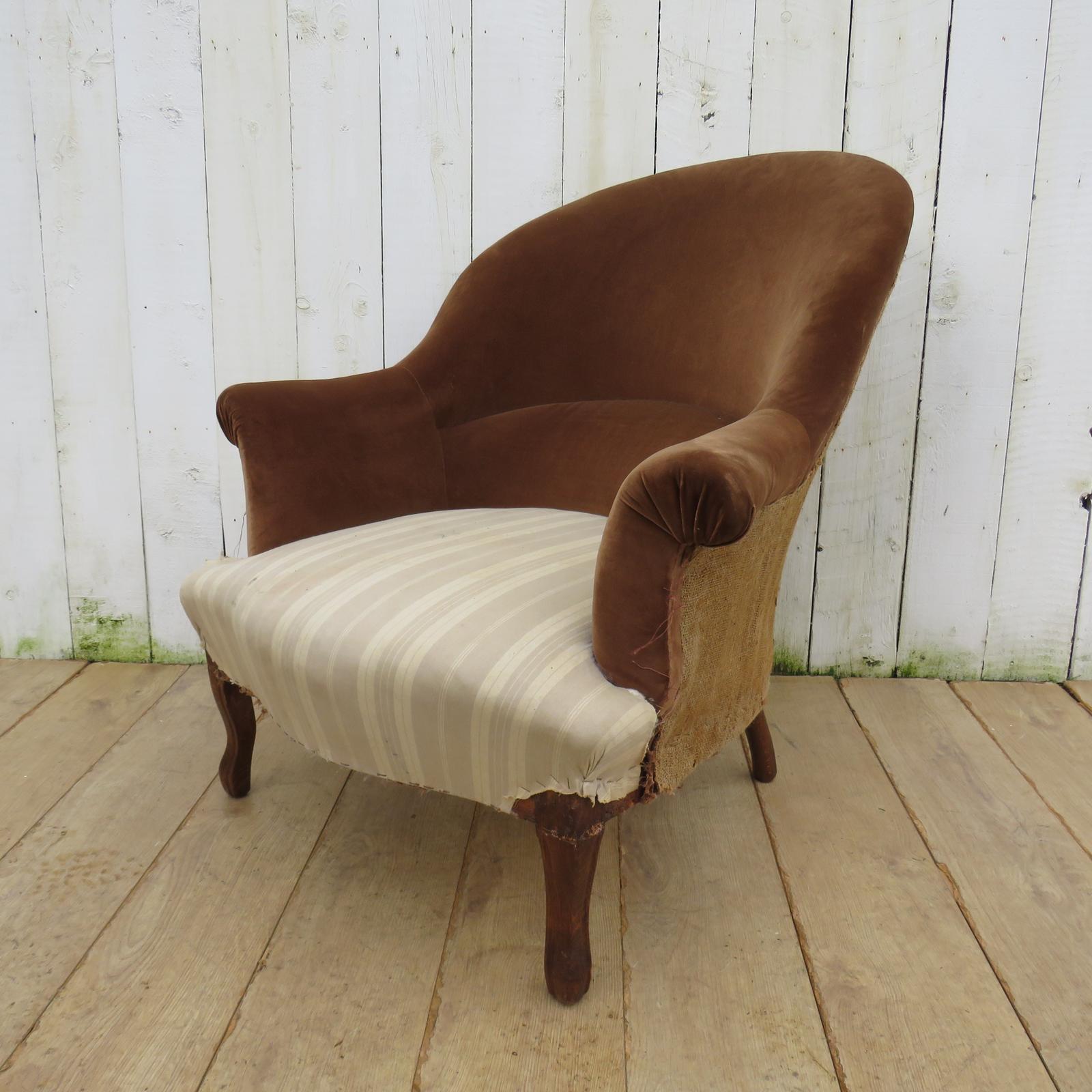 Antique French Napoleon III Tub Armchair (1 of 8)