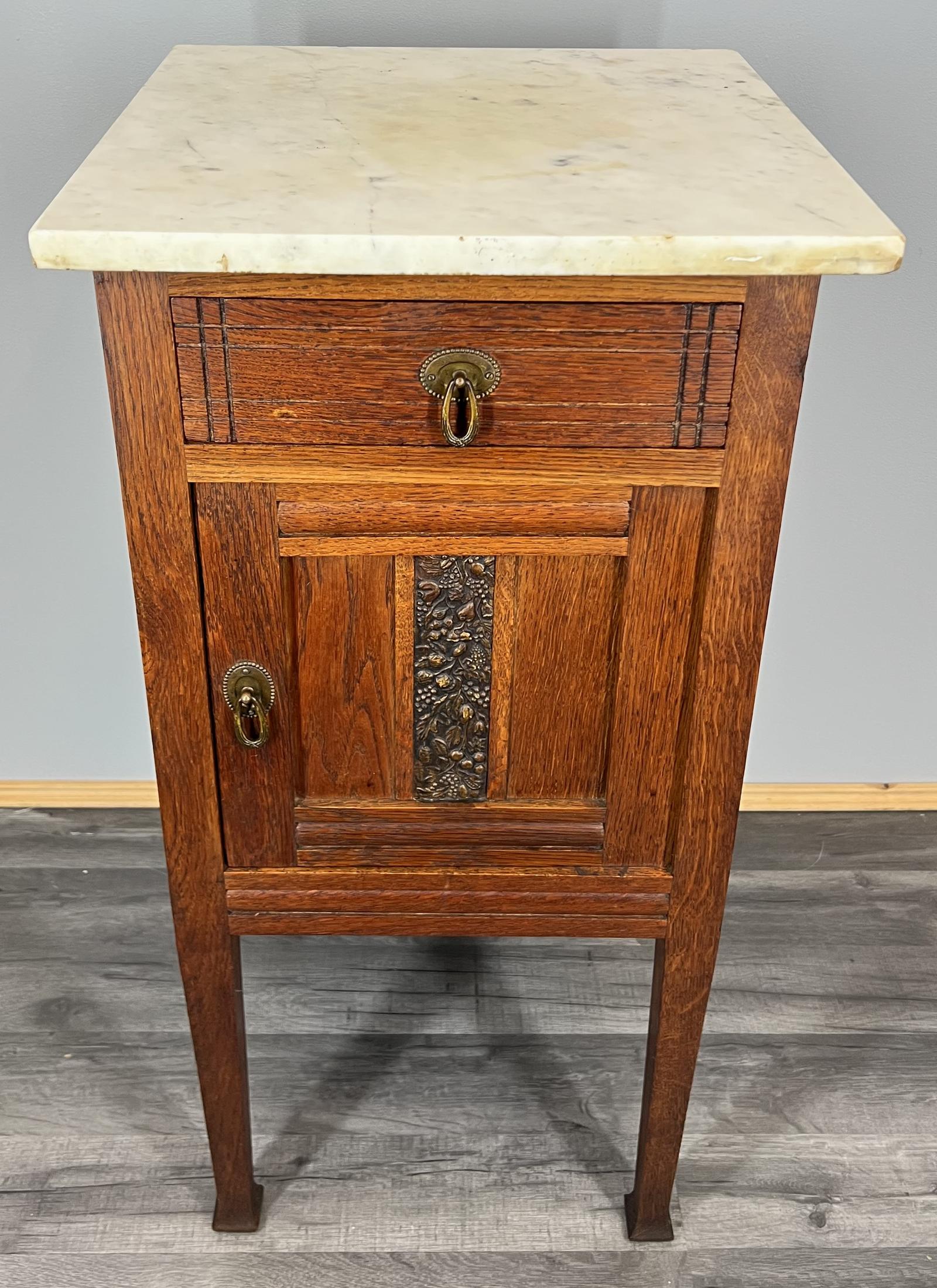 French Antique Bedside Table Cabinet Vintage Nightstand Marble Top (1 of 9) French Antique Bedside Table Cabinet Vintage Nightstand Marble Top (1 of 9)