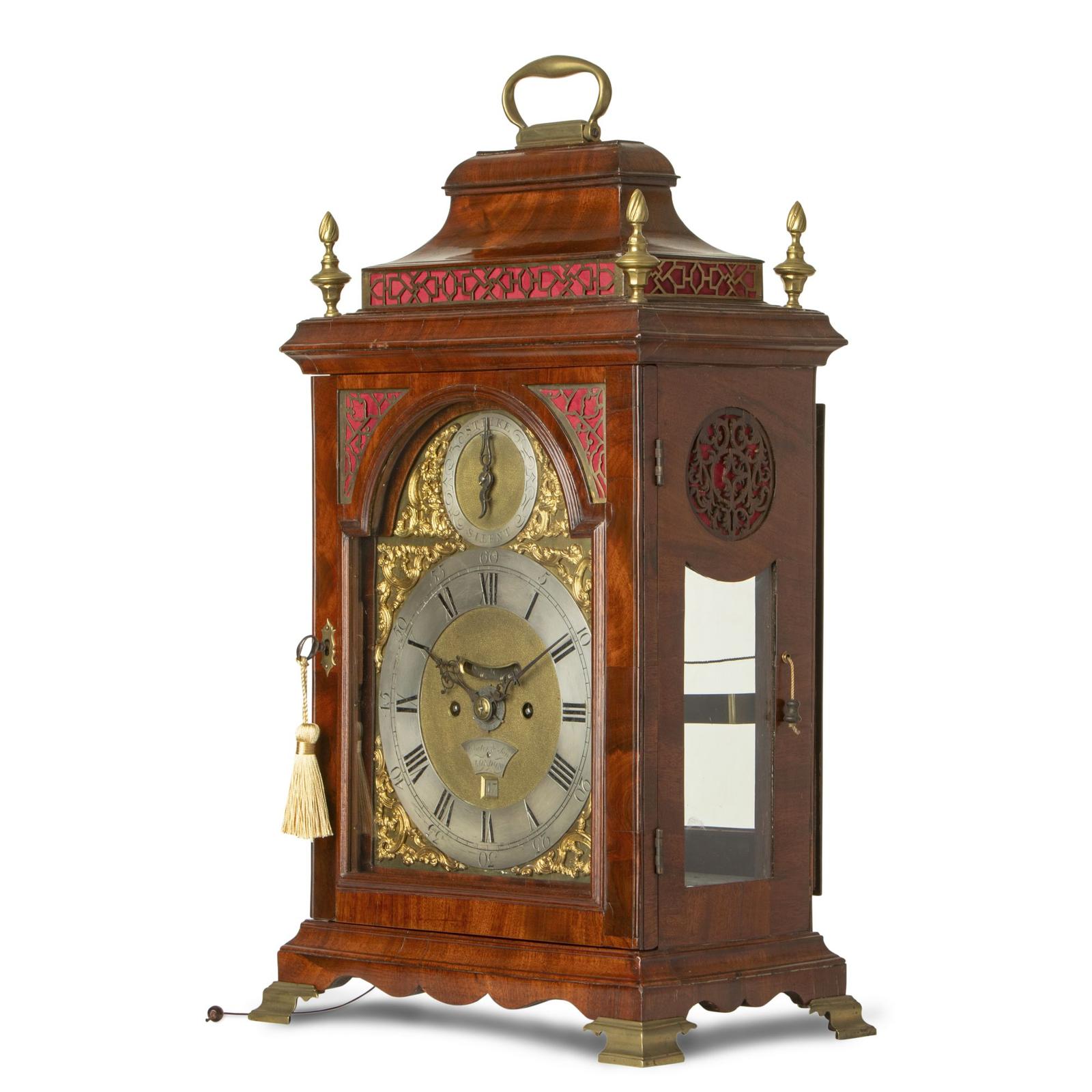 Mahogany Striking Bracket Clock - Chater & Son of London (1 of 3)
