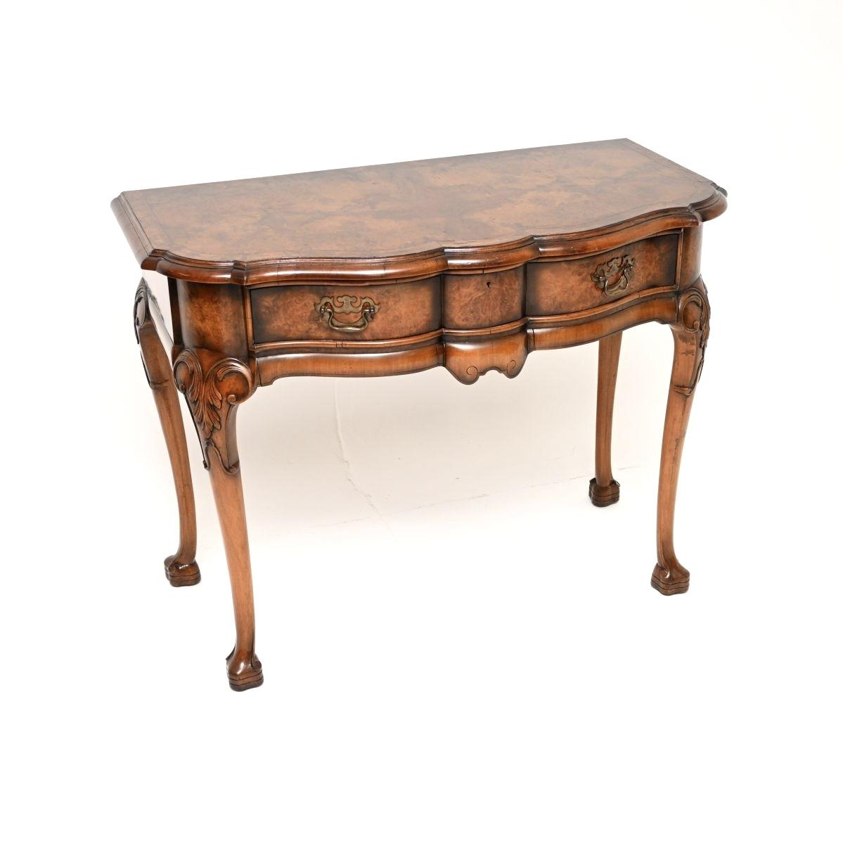 Antique Burr Walnut Console / Side Table by Beresford & Hicks (1 of 10) Antique Burr Walnut Console / Side Table by Beresford & Hicks (1 of 10)