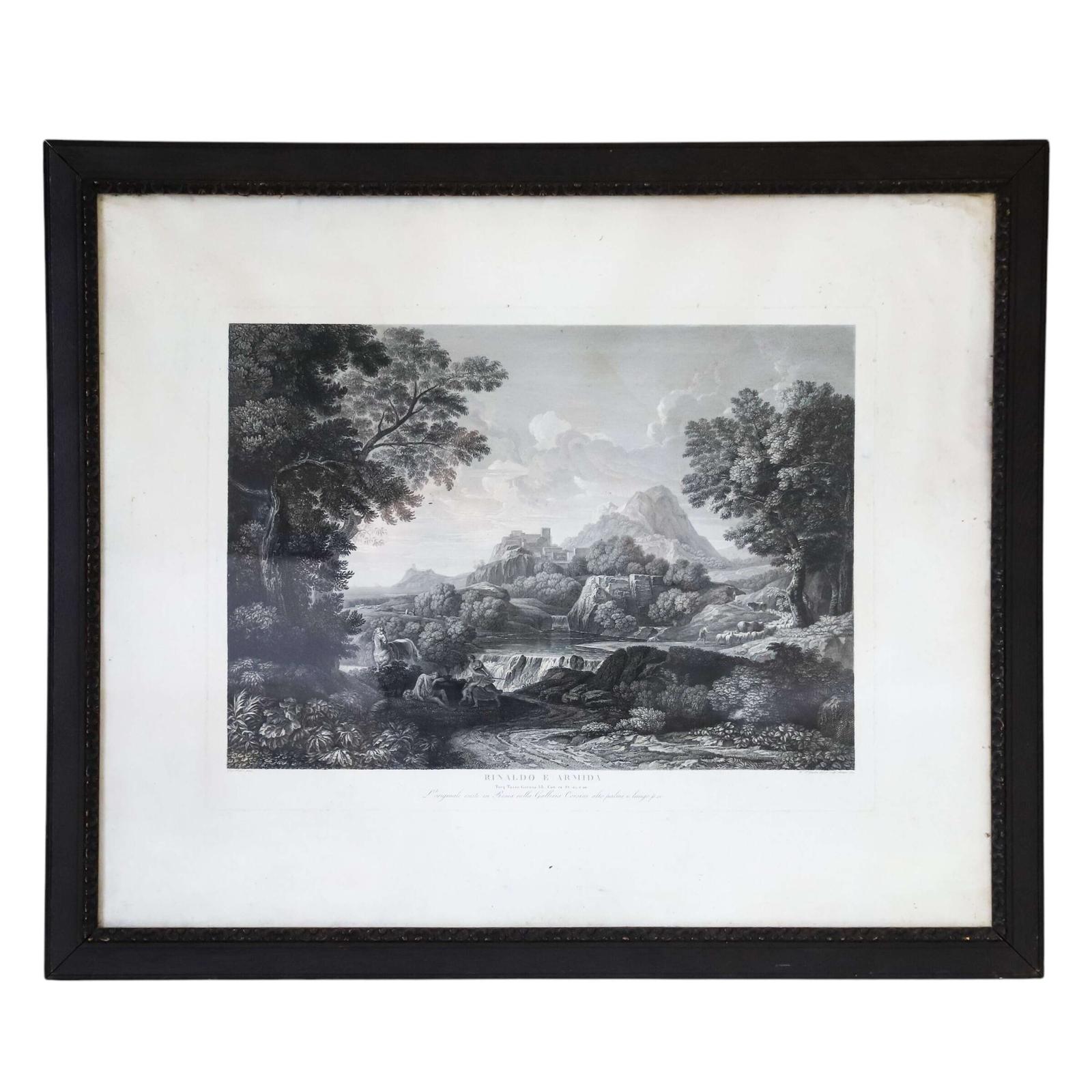 French 18th Century Engraving: “Rinaldo e Armida” in Original Frame - Timeless Heritage (1 of 12)