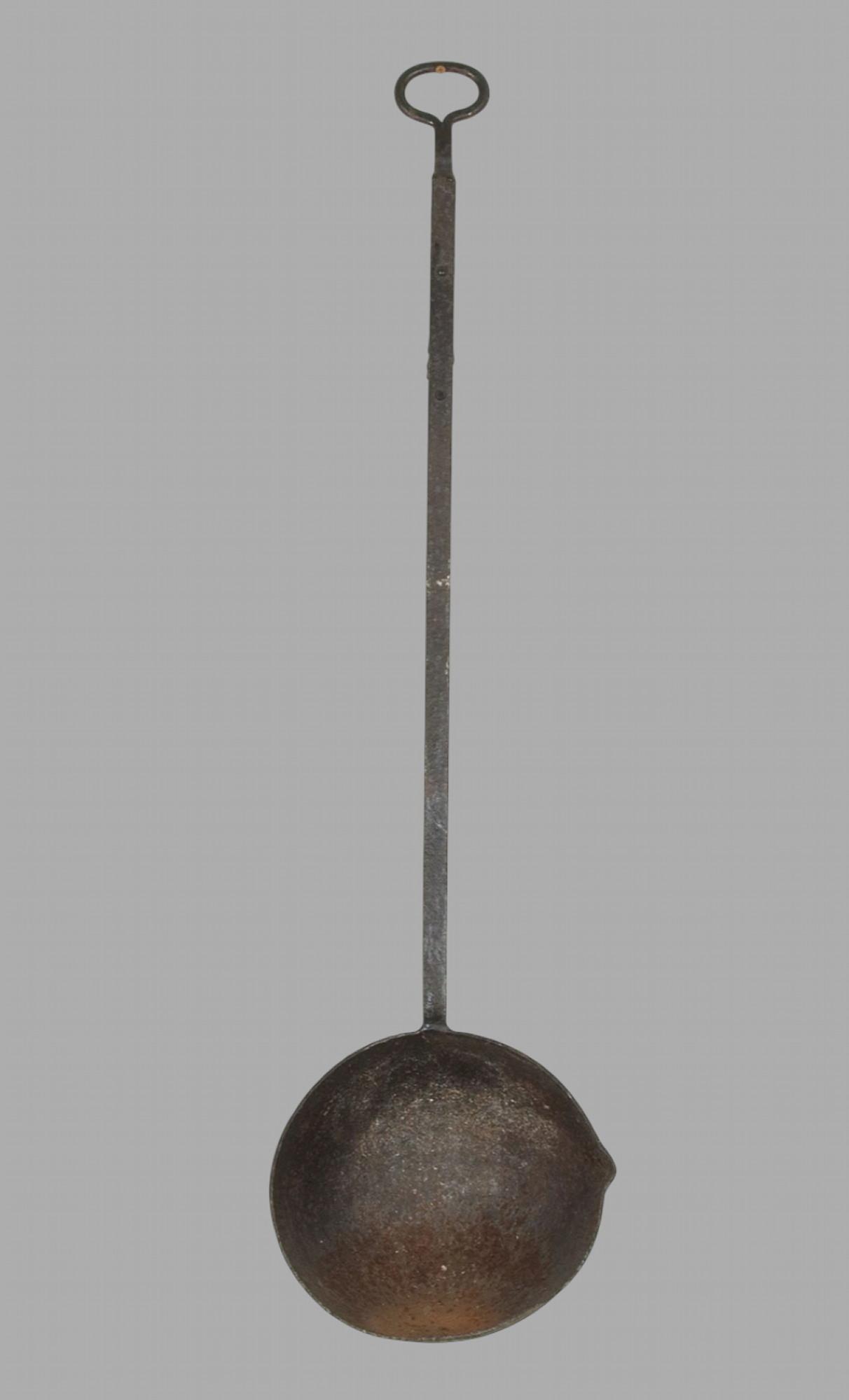Early 19th Century Very Large Cast Iron Ladle (1 of 3)