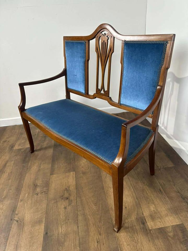 Edwardian Mahogany Window Seat (1 of 15)