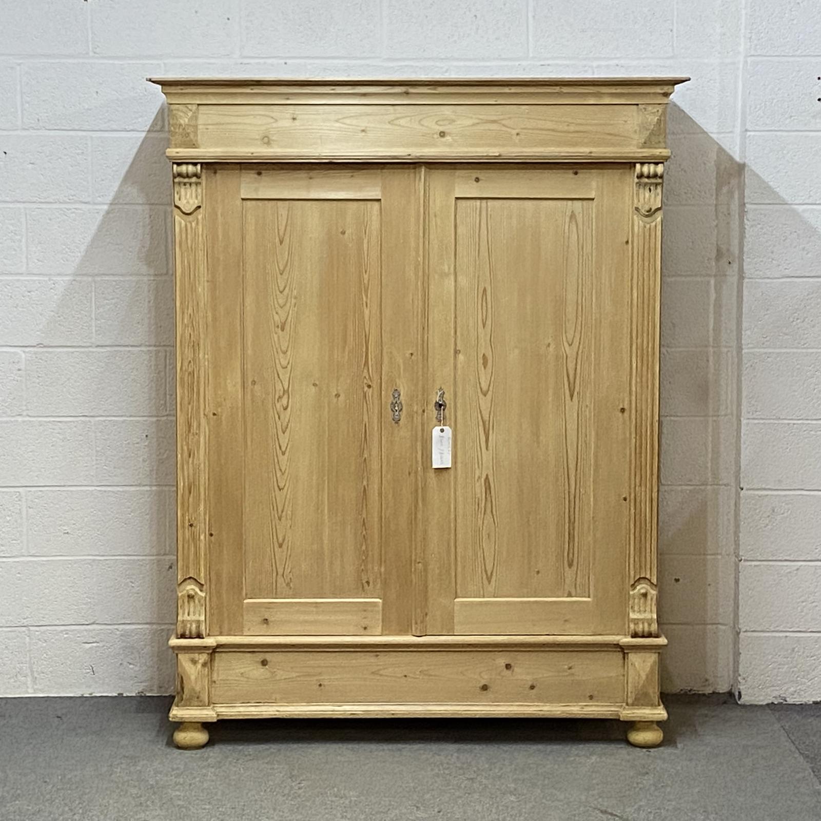 Antique Double Pine Wardrobe c.1890 (1 of 4) Antique Double Pine Wardrobe c.1890 (1 of 4)