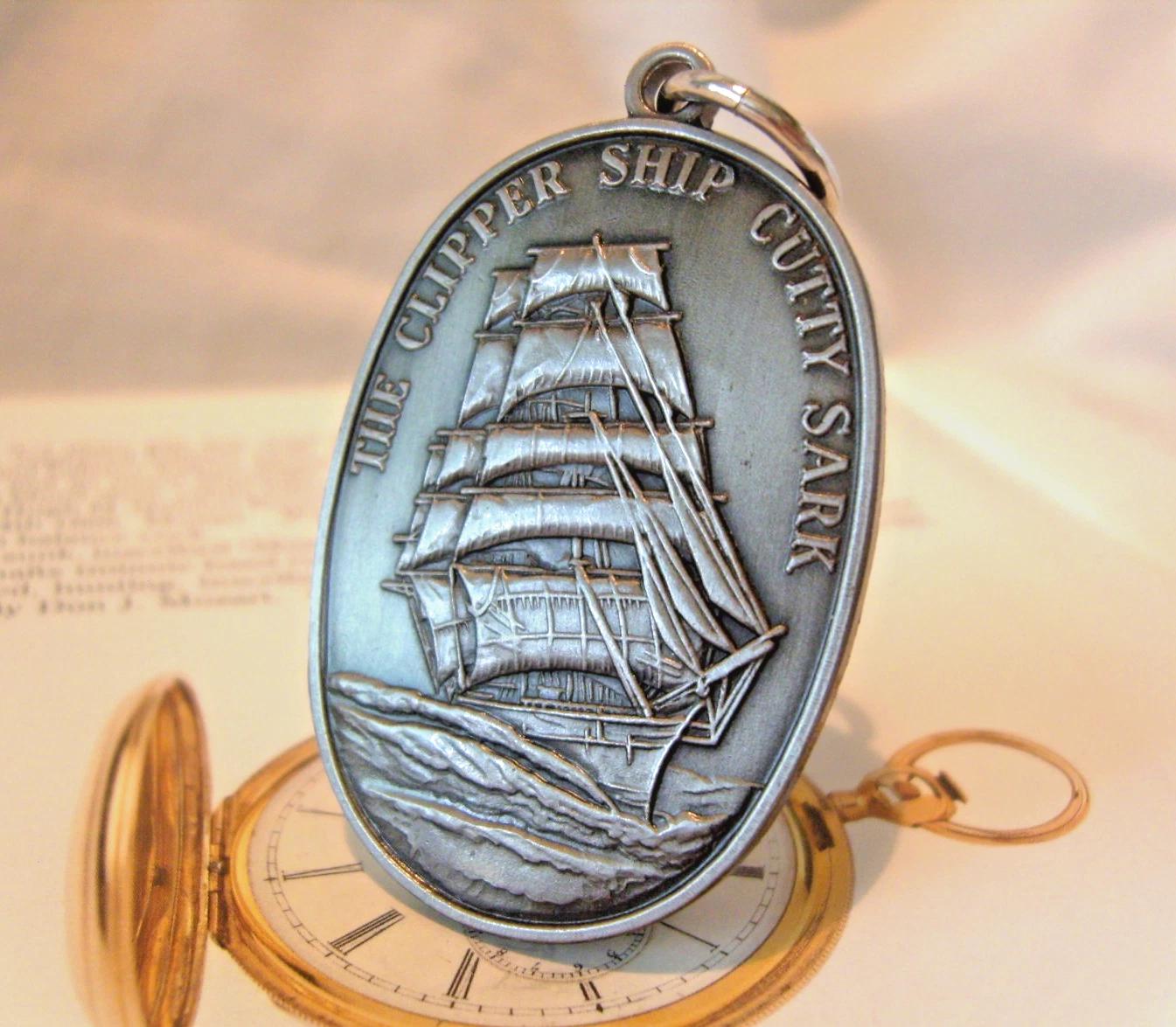 Pocket Watch Chain Fob 1869 Cutty Sark Ship Large Fob (1 of 10)