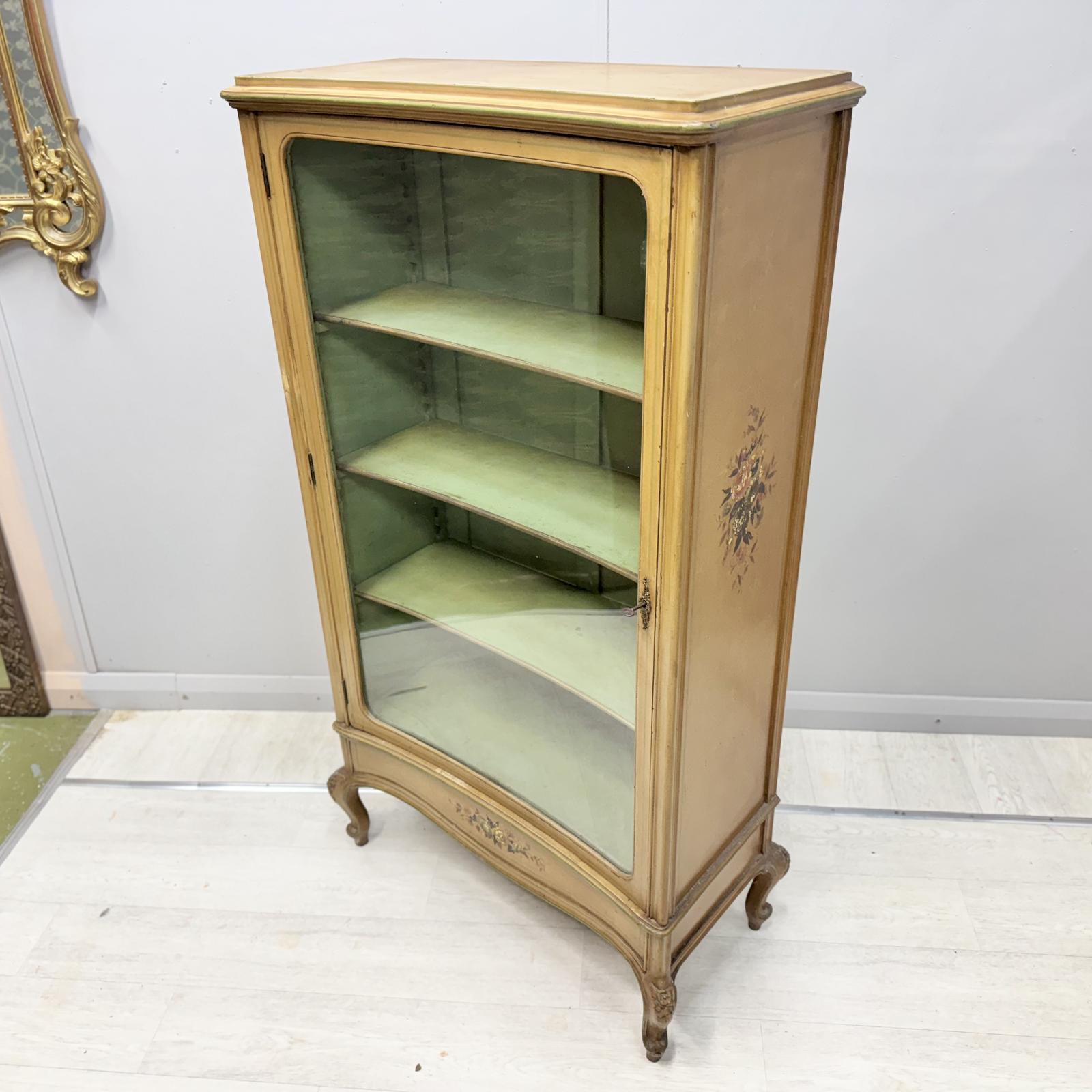 Painted Concave Glass Adjustable Bookcase (1 of 8)