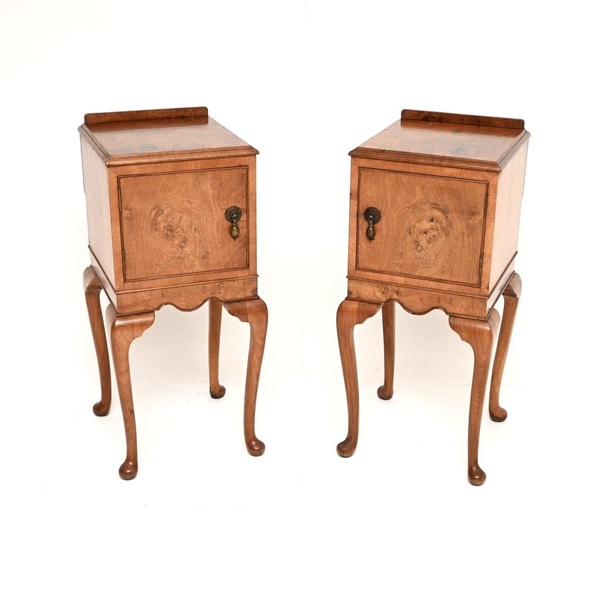 Pair of Antique Edwardian Walnut Bedside Cabinets (1 of 9) Pair of Antique Edwardian Walnut Bedside Cabinets (1 of 9)