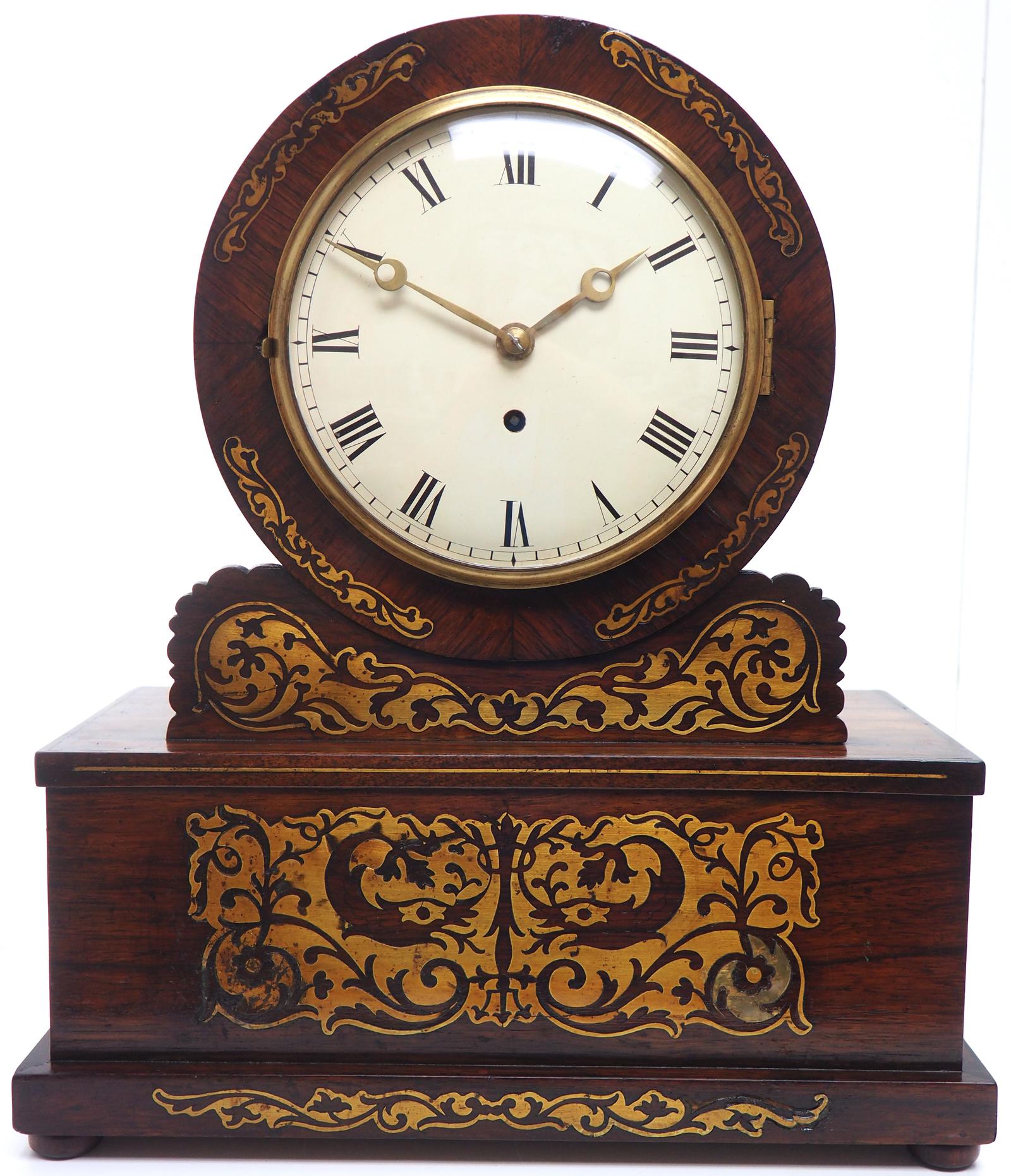 Fine English Regency Rosewood Fusee Mantle Clock (1 of 10) Fine English Regency Rosewood Fusee Mantle Clock (1 of 10)