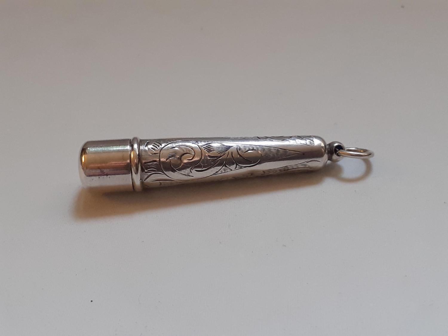 Gorgeous Edwardian Silver Cheroot Holder & Case (1 of 5)