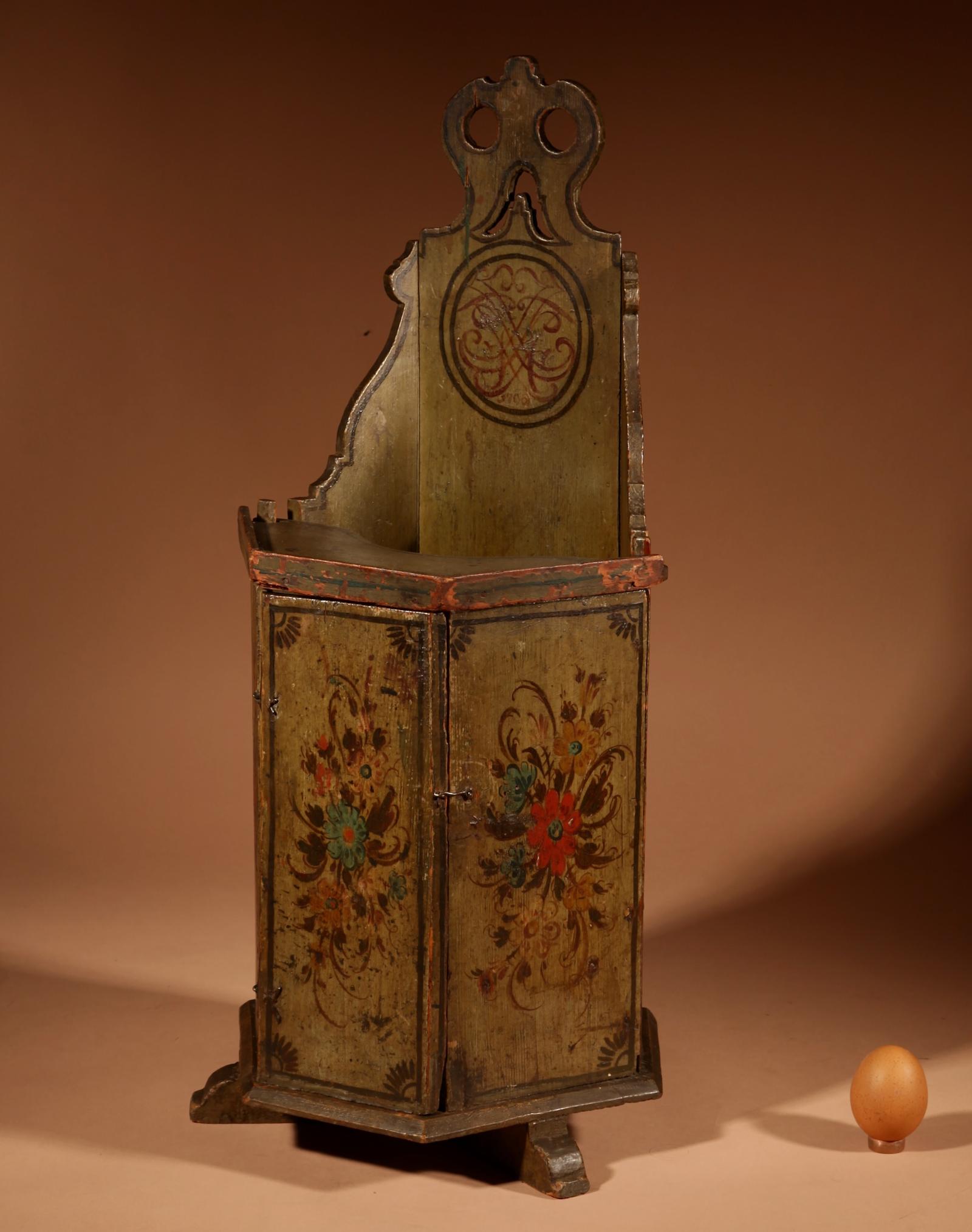 A Very Rare Dolls Child Chair, In The Hindeloopen Style, Dated 1796 (1 of 11)