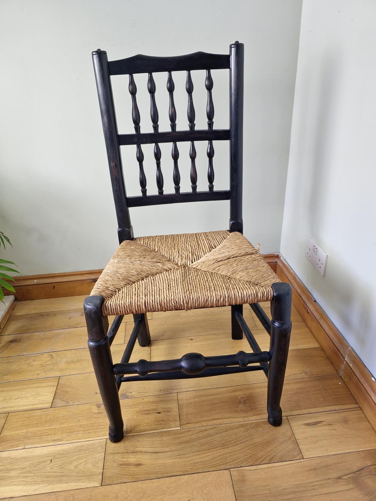 Antique Ebonised Country Chair (1 of 8)
