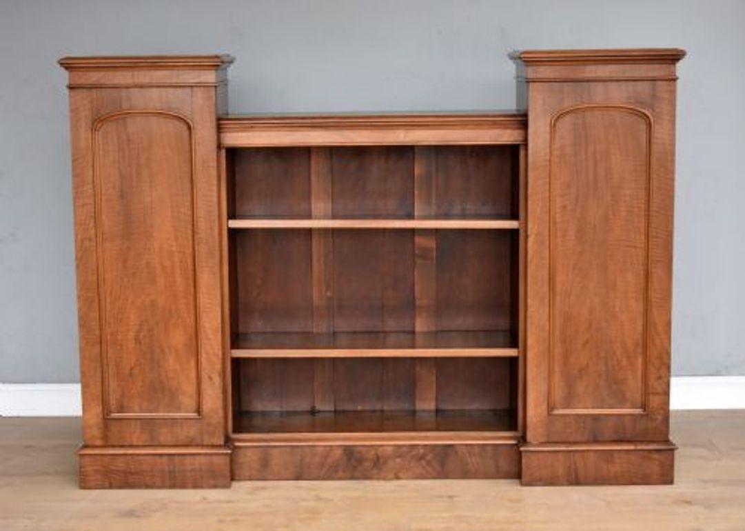 Victorian Walnut Open Bookcase (1 of 11)