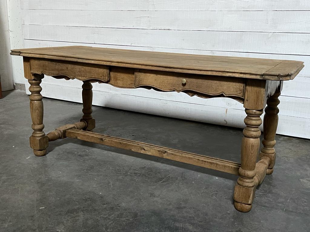 French Farmhouse Oak Kitchen Dining Table (1 of 1)