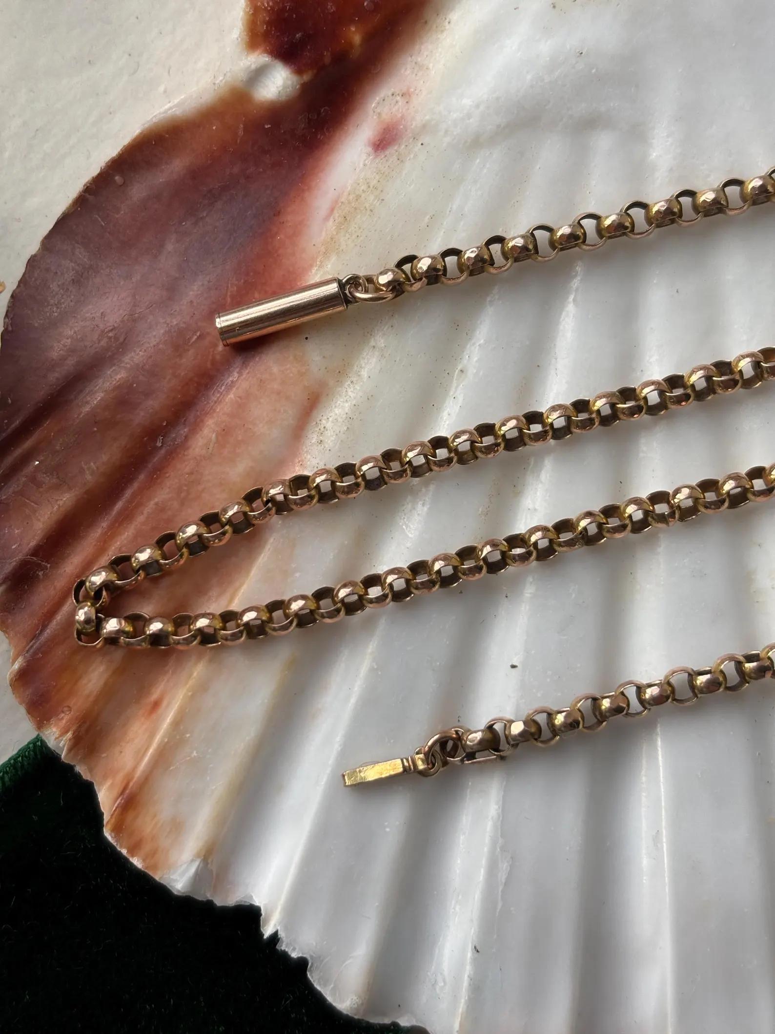 Antique 9ct Gold Belcher Chain (1 of 5) Antique 9ct Gold Belcher Chain (1 of 5)