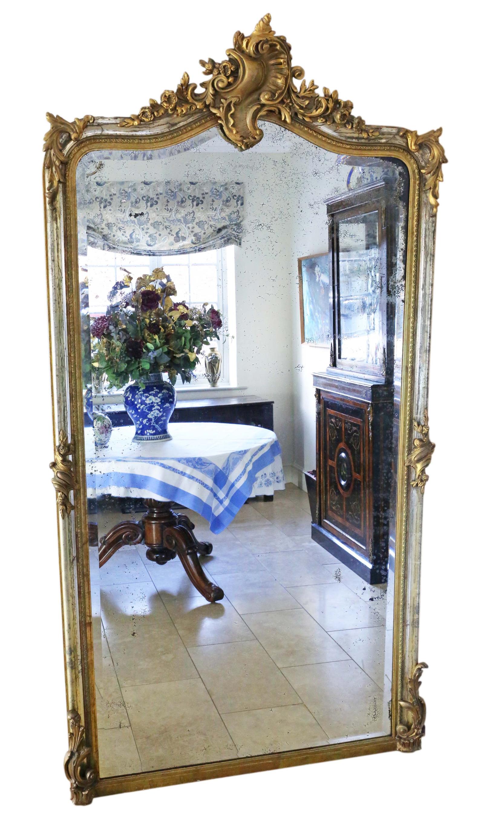 19th Century Gilt Wall Mirror or Overmantle (1 of 10) 19th Century Gilt Wall Mirror or Overmantle (1 of 10)