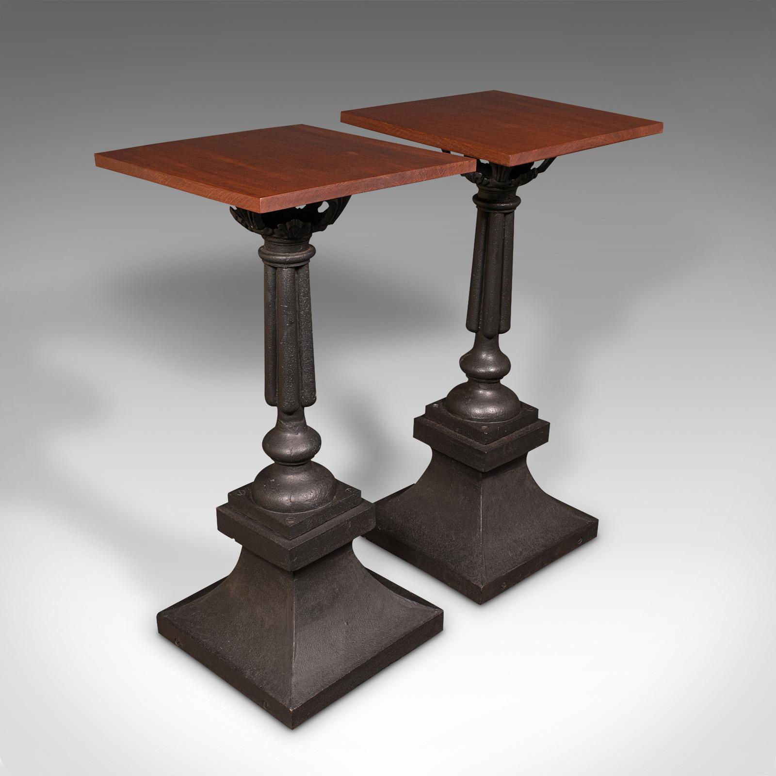 Heavy Pair of Portico Tables, English, Iron, Statuary, Planter Stand, Victorian (1 of 10)