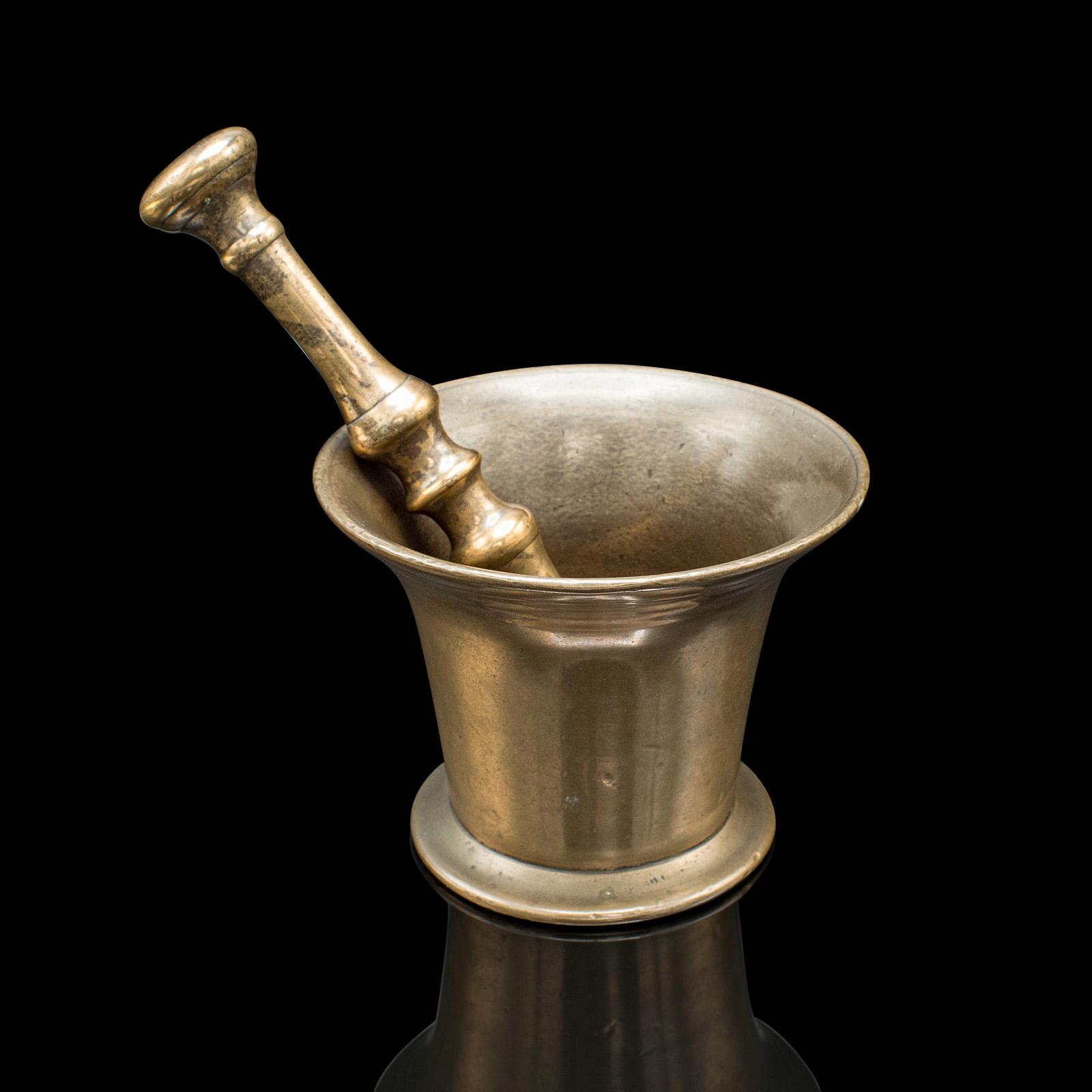 Antique Apothecary Mortar & Pestle, English, Bronze, Chemist Shop Aid - Georgian (1 of 10)