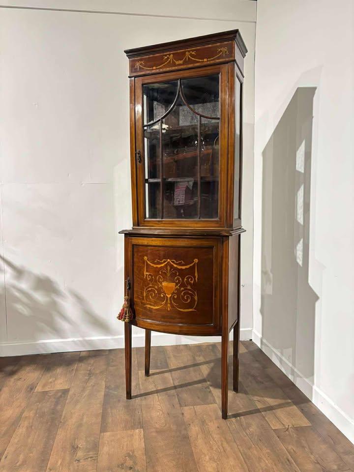 Edwardian Inlaid Mahogany Sheraton Revival Display Cabinet (1 of 17)