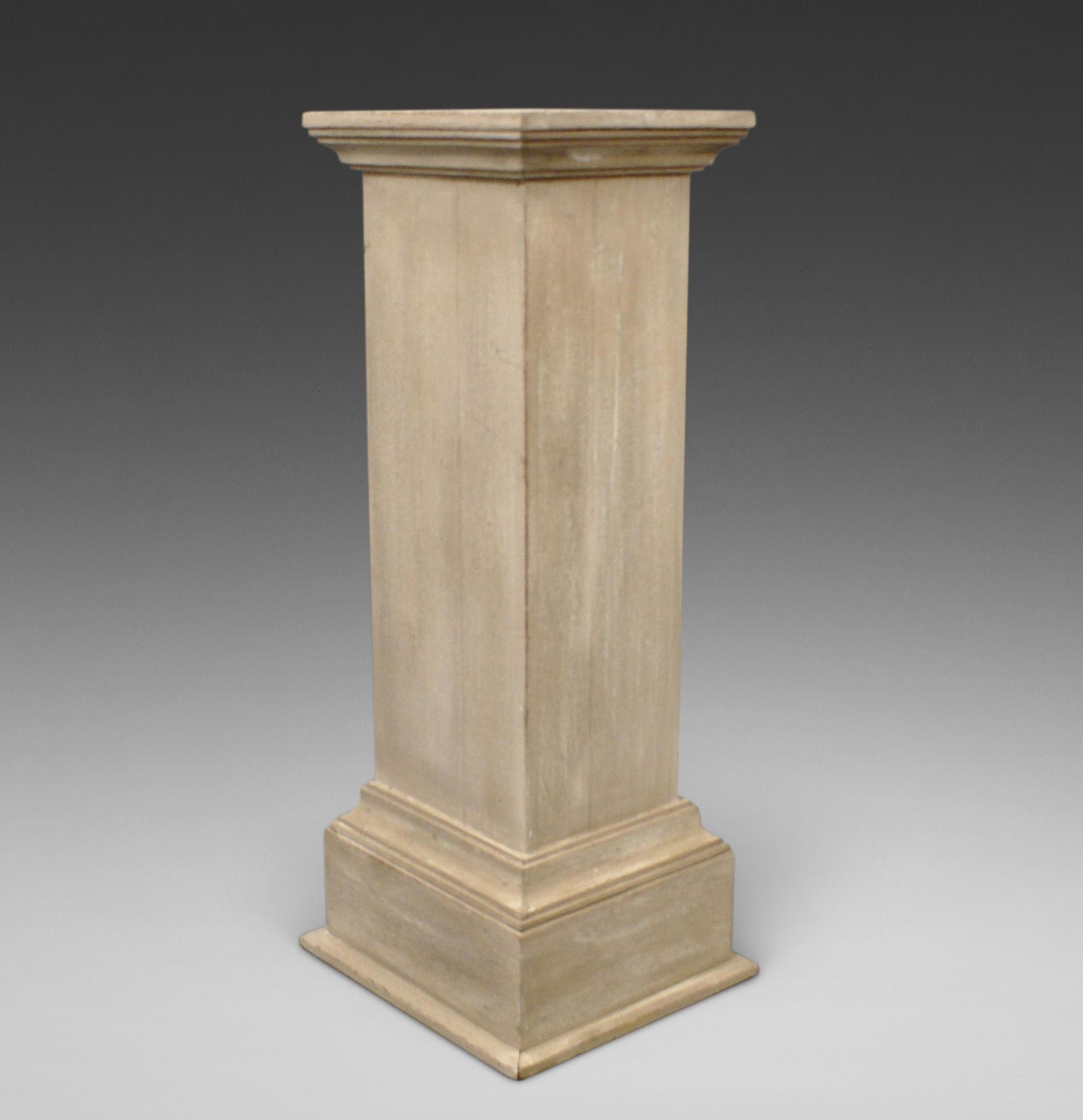 Late 19thc Limed Hardwood Pedestal (1 of 6) Late 19thc Limed Hardwood Pedestal (1 of 6)