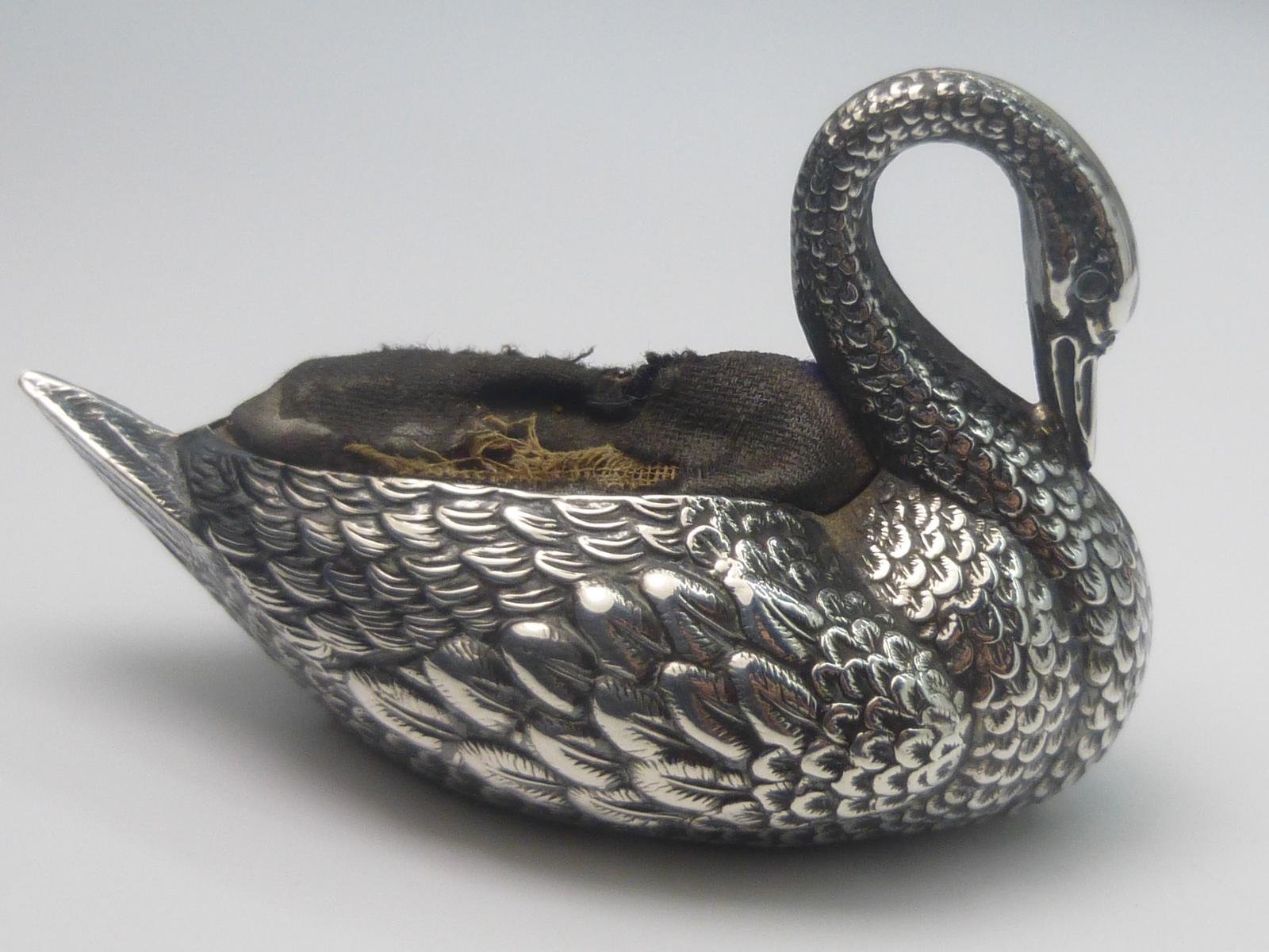Silver Swan Pin Cushion (1 of 7)