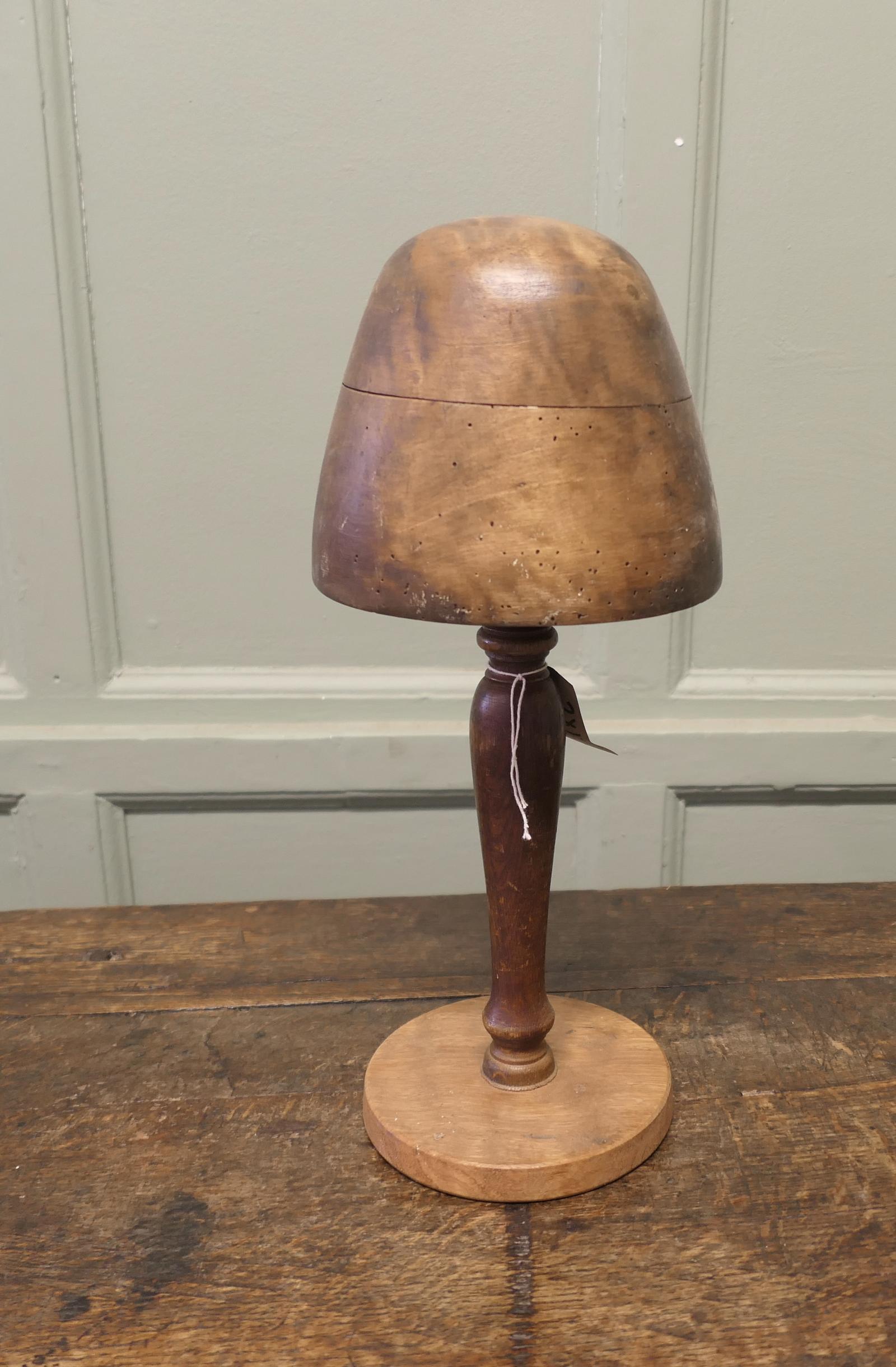 Bretton Oak & Walnut Milliners Hat Form (1 of 5)