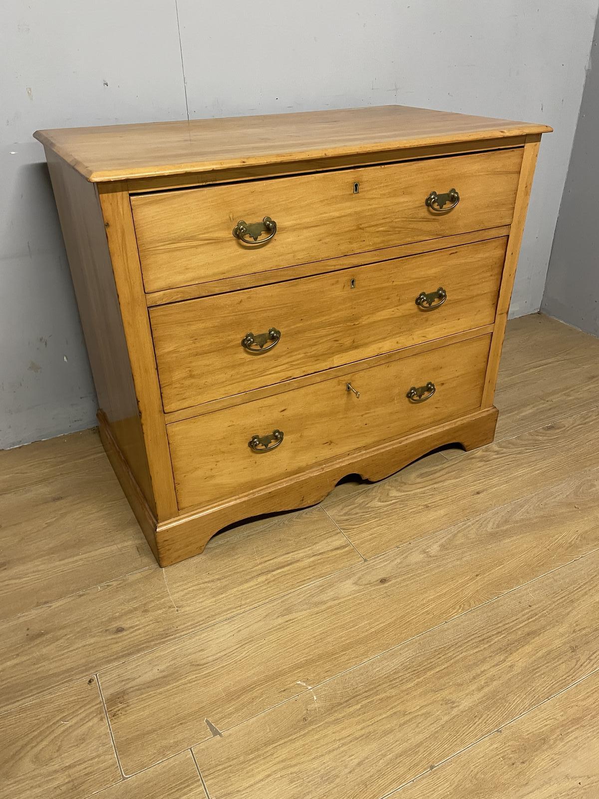 19th Century Satinwood Three Height Chest of Drawers (1 of 11)